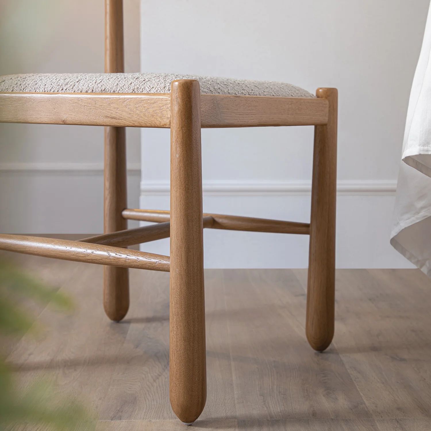 Tama Dining Chair, Light Taupe Boucle | Natural Oak Frame - Image 7