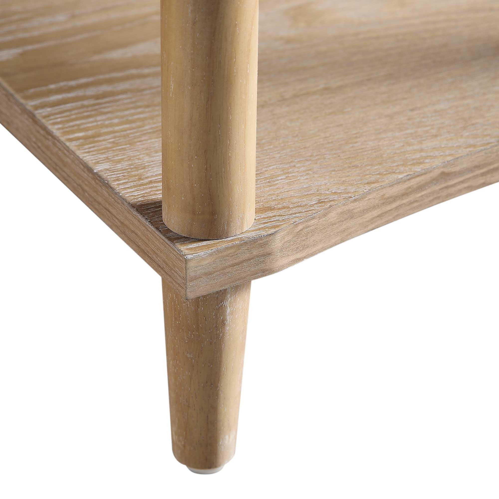 Thalia Concave 1 Drawer Bedside Table, Natural - Image 15