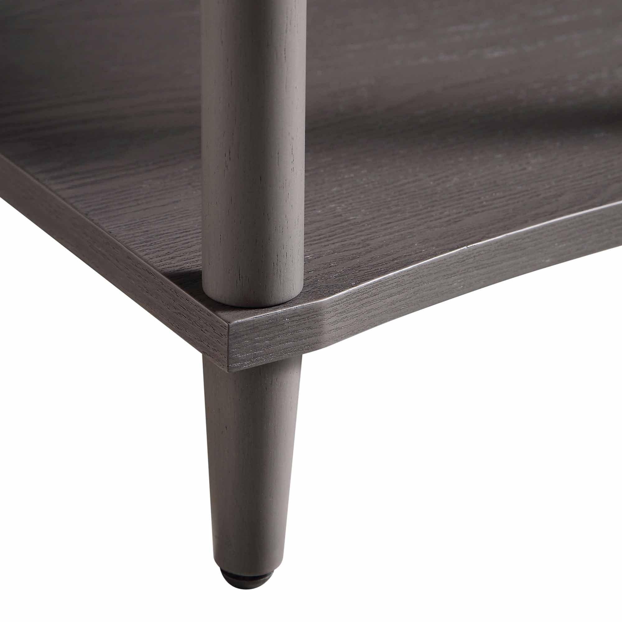 Thalia Concave 1 Drawer Bedside Table, Silver Oak - Image 15