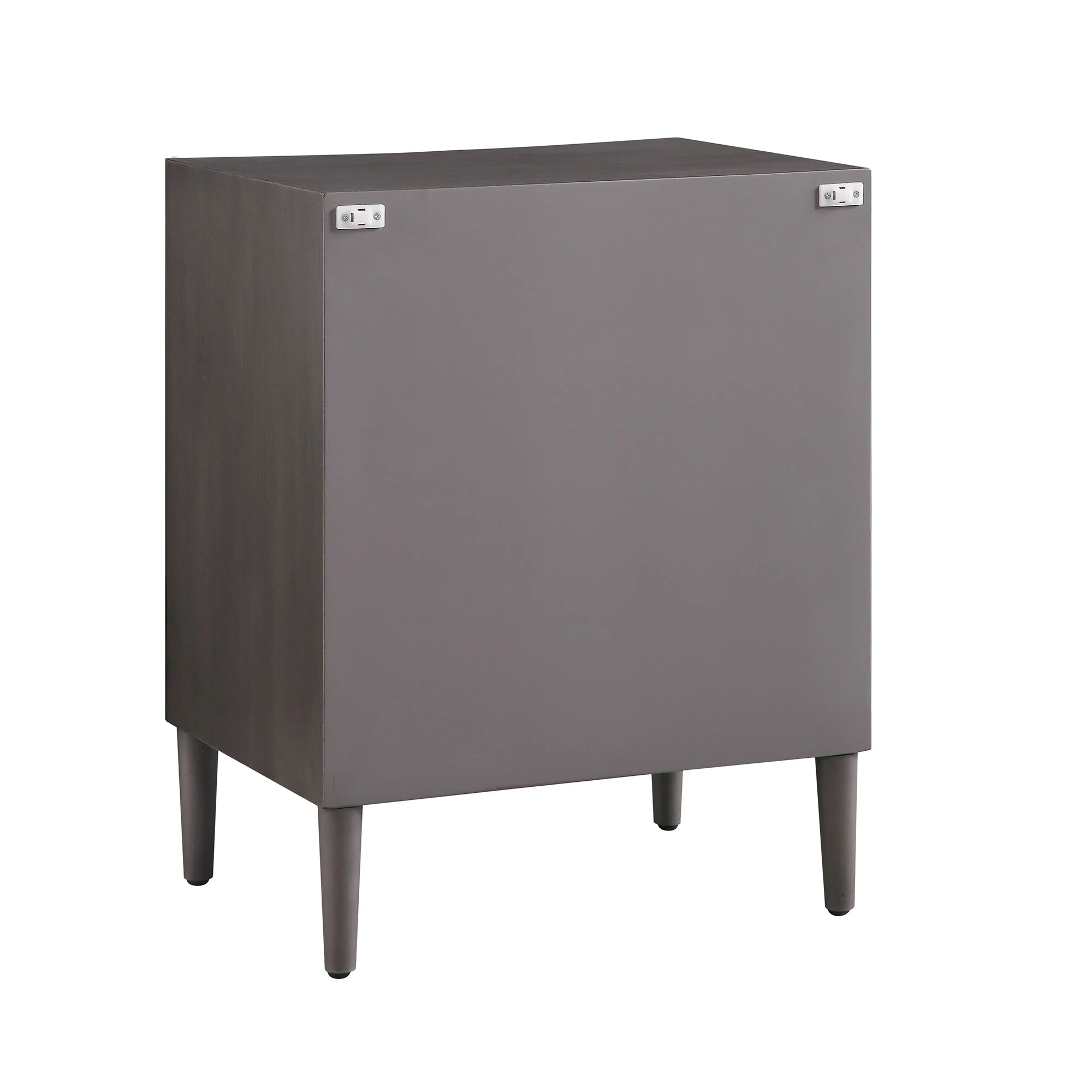 Thalia Concave 3 Drawer Bedside Table, Silver Oak - Image 10