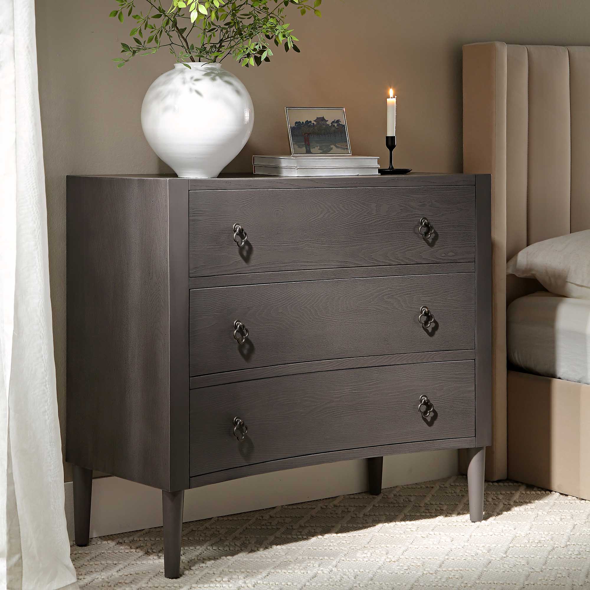 Thalia Concave Chest of Drawers, Silver Oak - Image 2