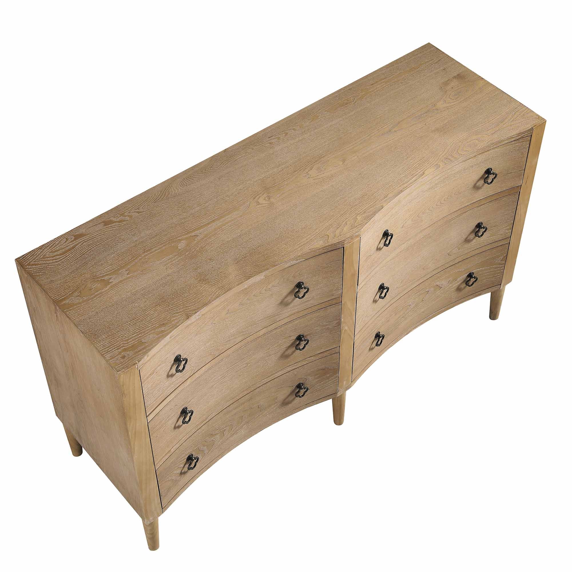 Thalia Concave Double Chest of Drawers, Natural - Image 9