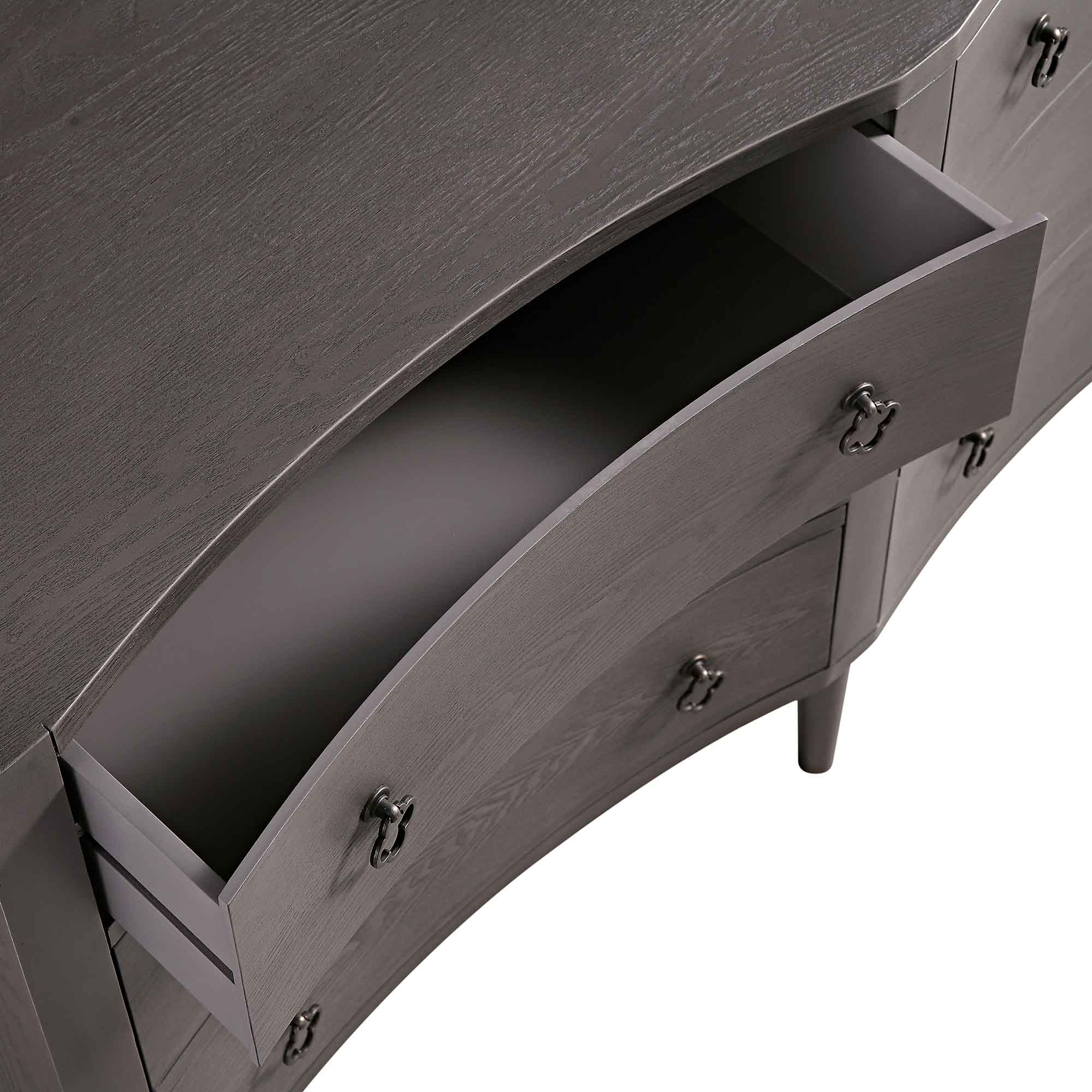 Thalia Concave Double Chest of Drawers, Silver Oak - Image 13