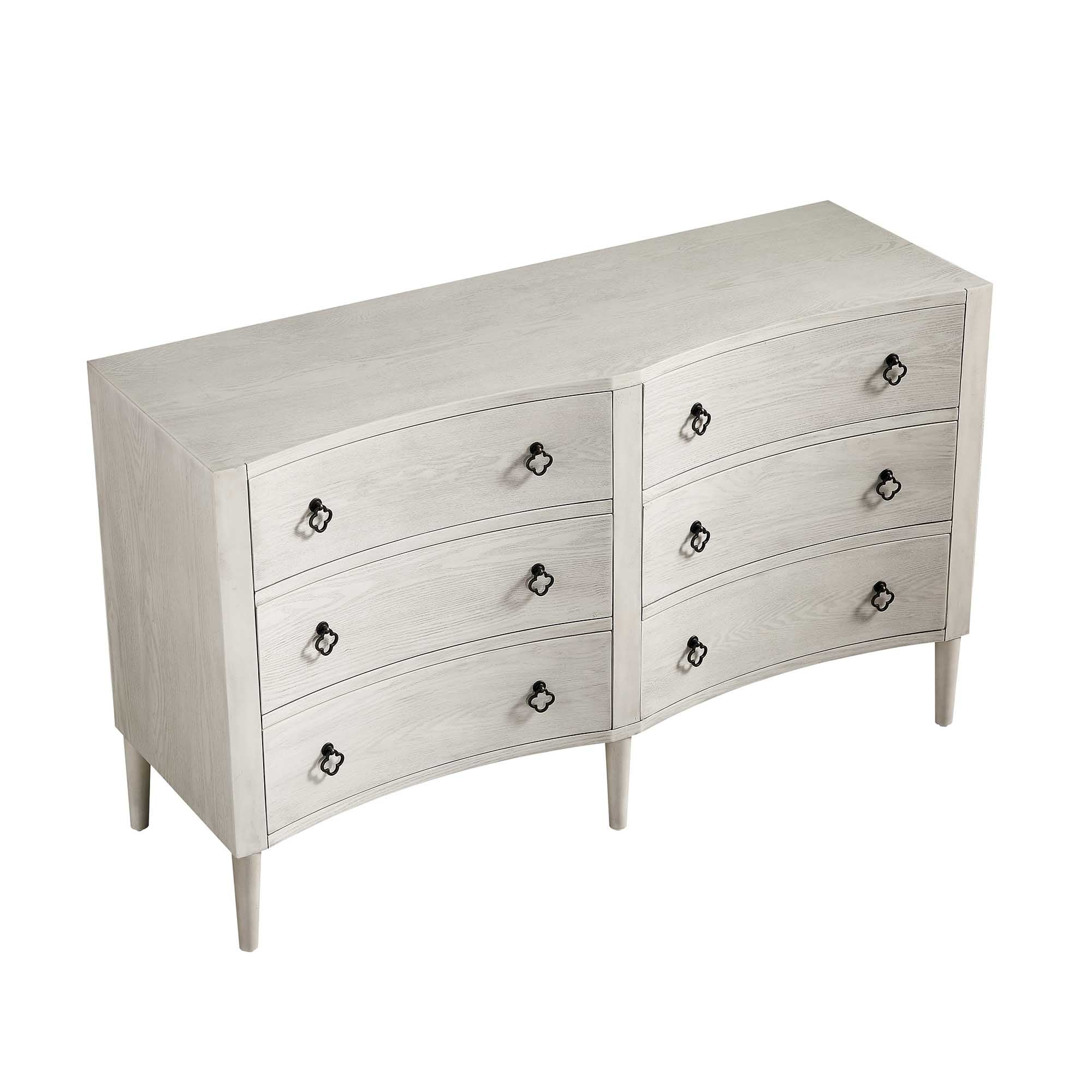 Thalia Concave Double Chest of Drawers, Washed White - Image 9