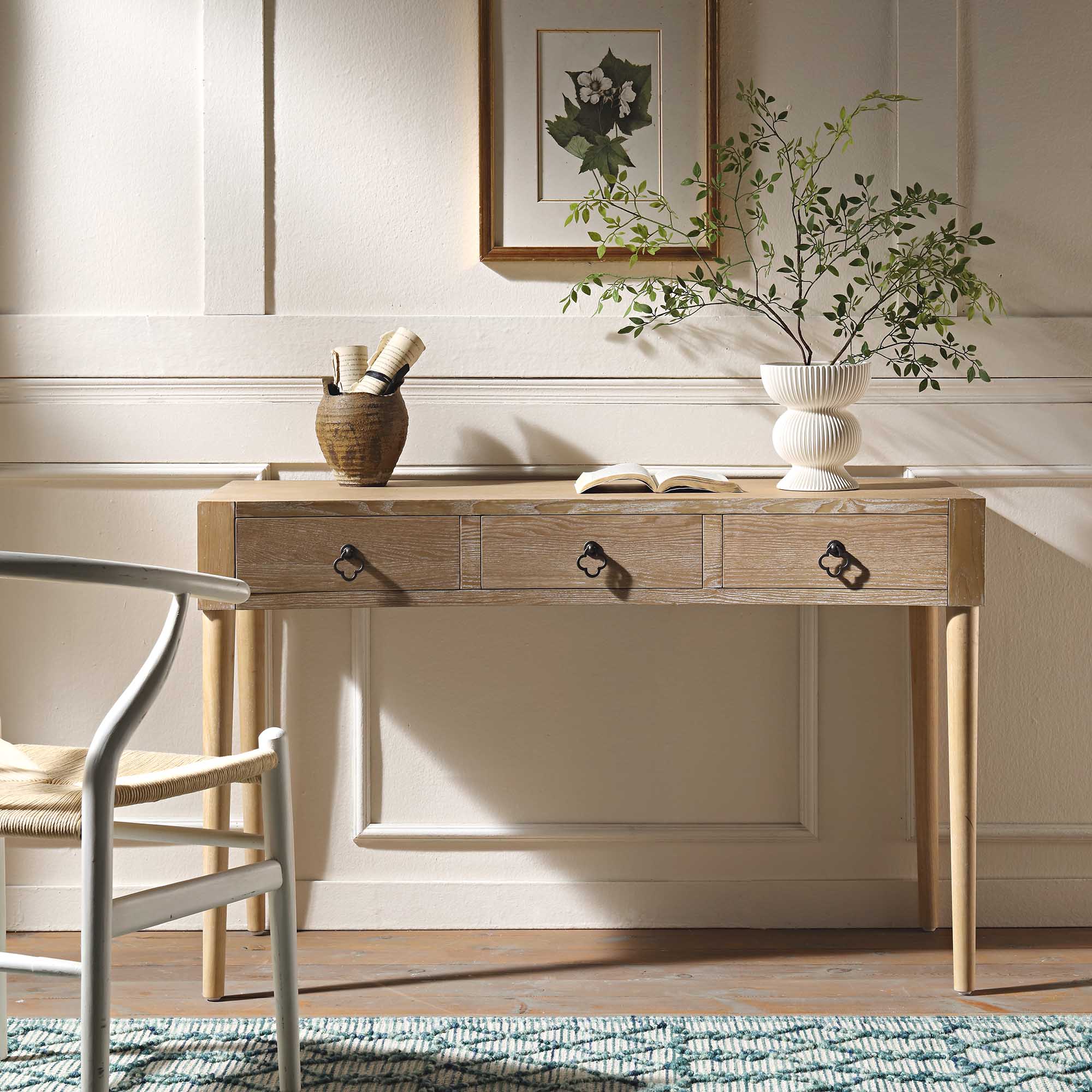 Thalia Concave Dressing Table, Natural - Image 2