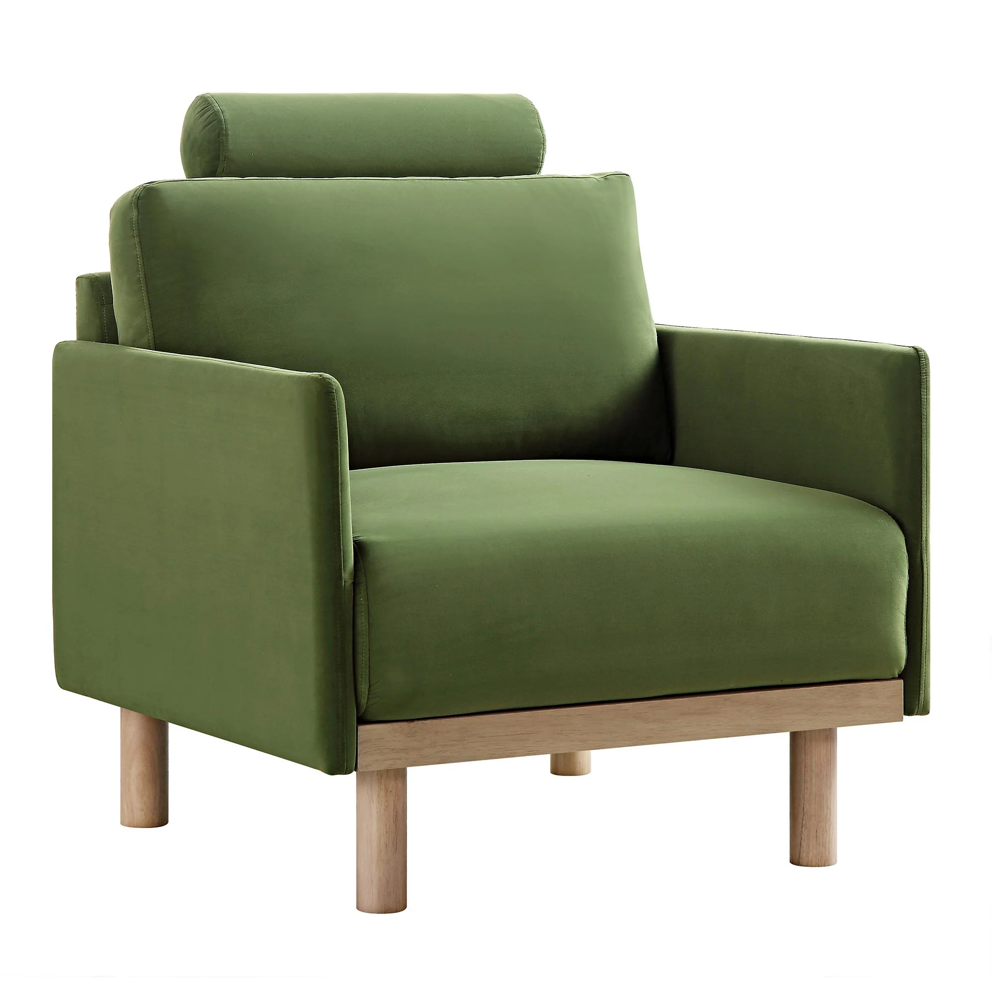 Timber Fern Green Velvet Armchair - Image 5