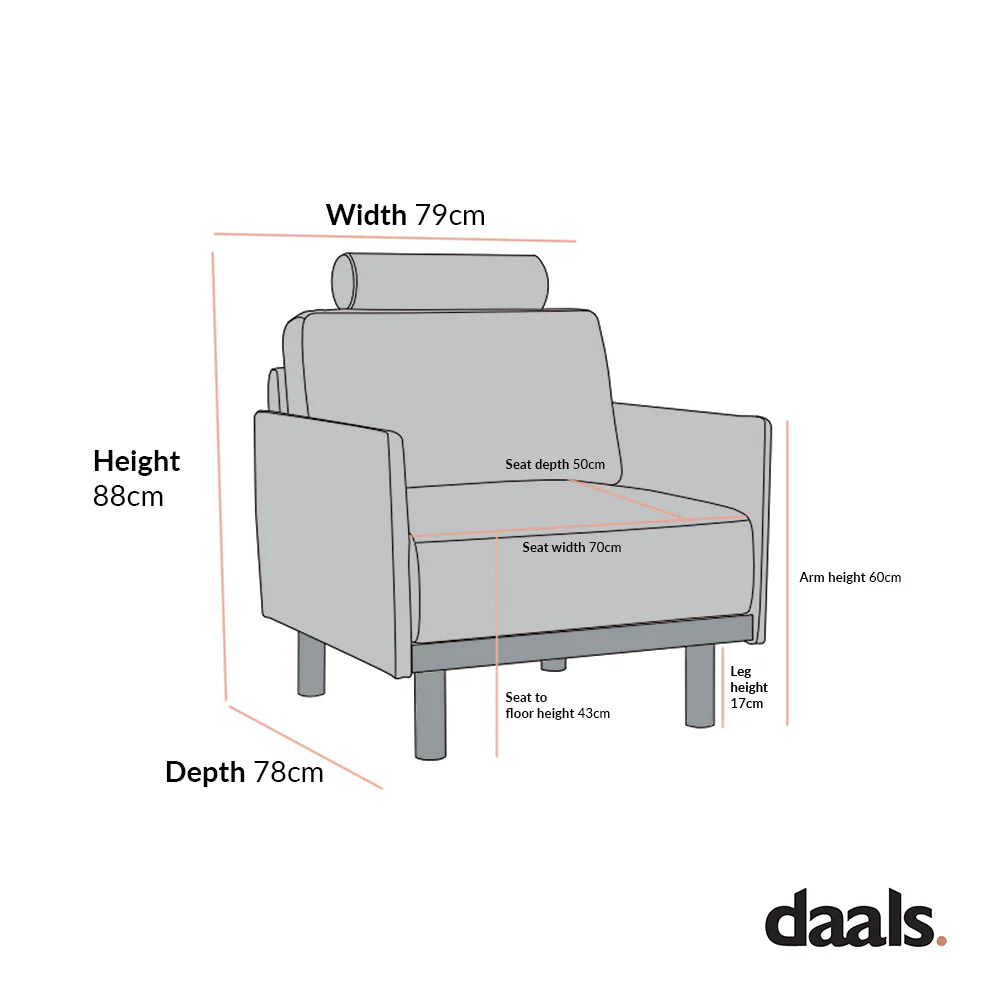 Timber Oatmeal Fabric Armchair - Image 7