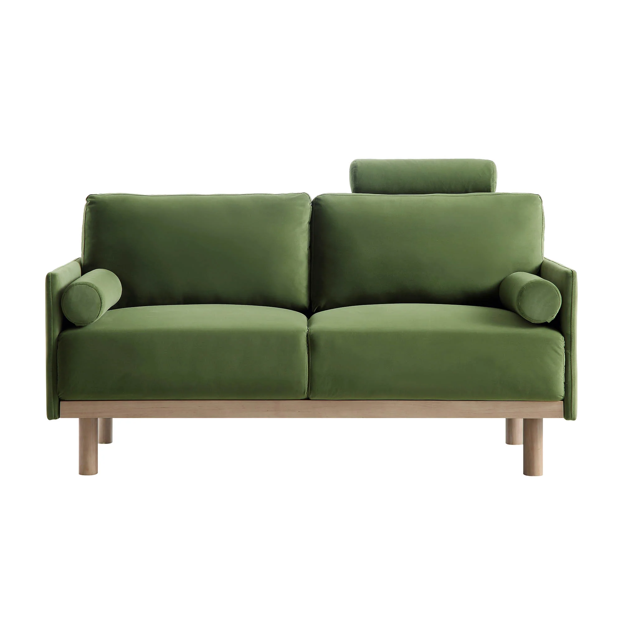 Timber Fern Green Velvet Sofa, 2-Seater - Image 4