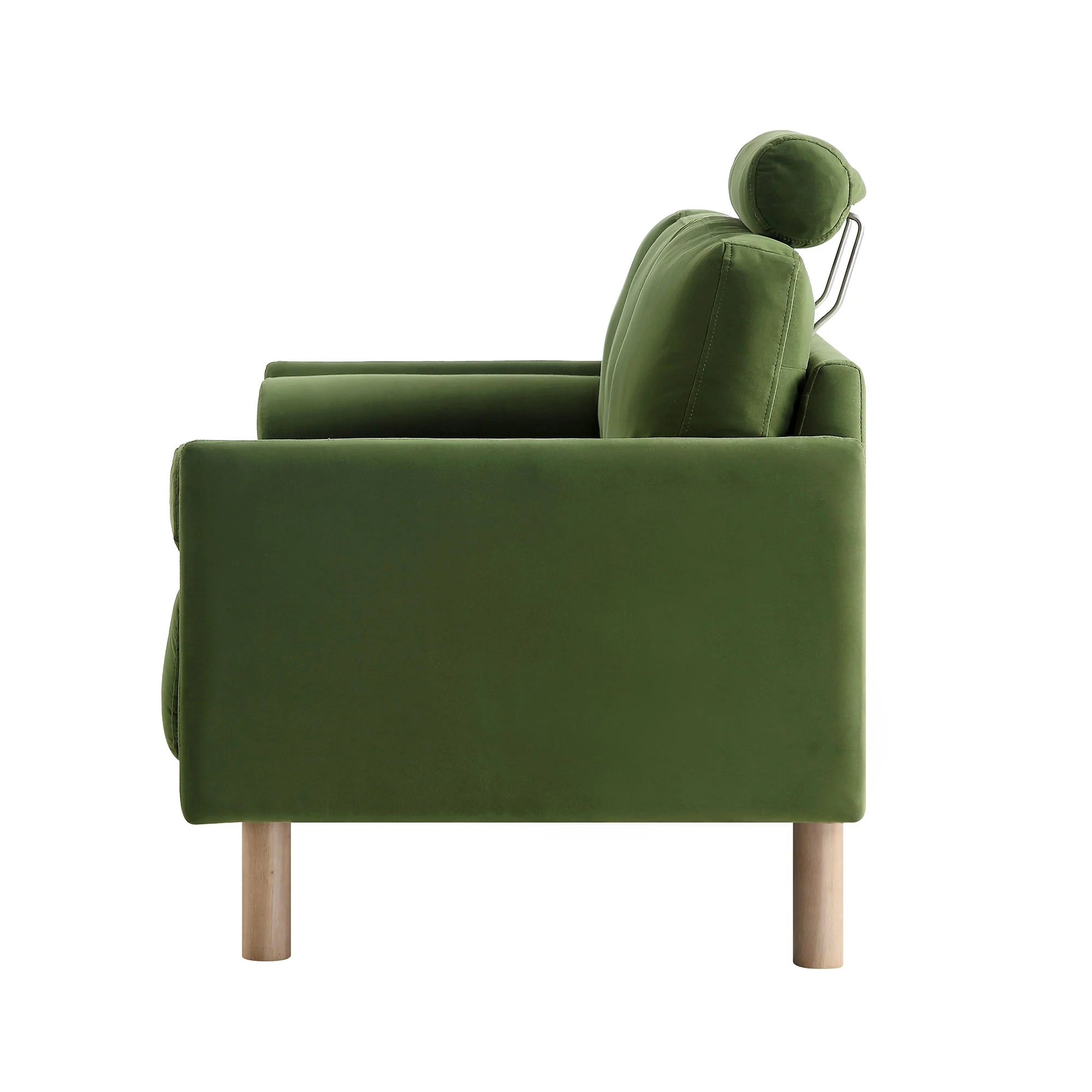 Timber Fern Green Velvet Sofa, 3-Seater - Image 8
