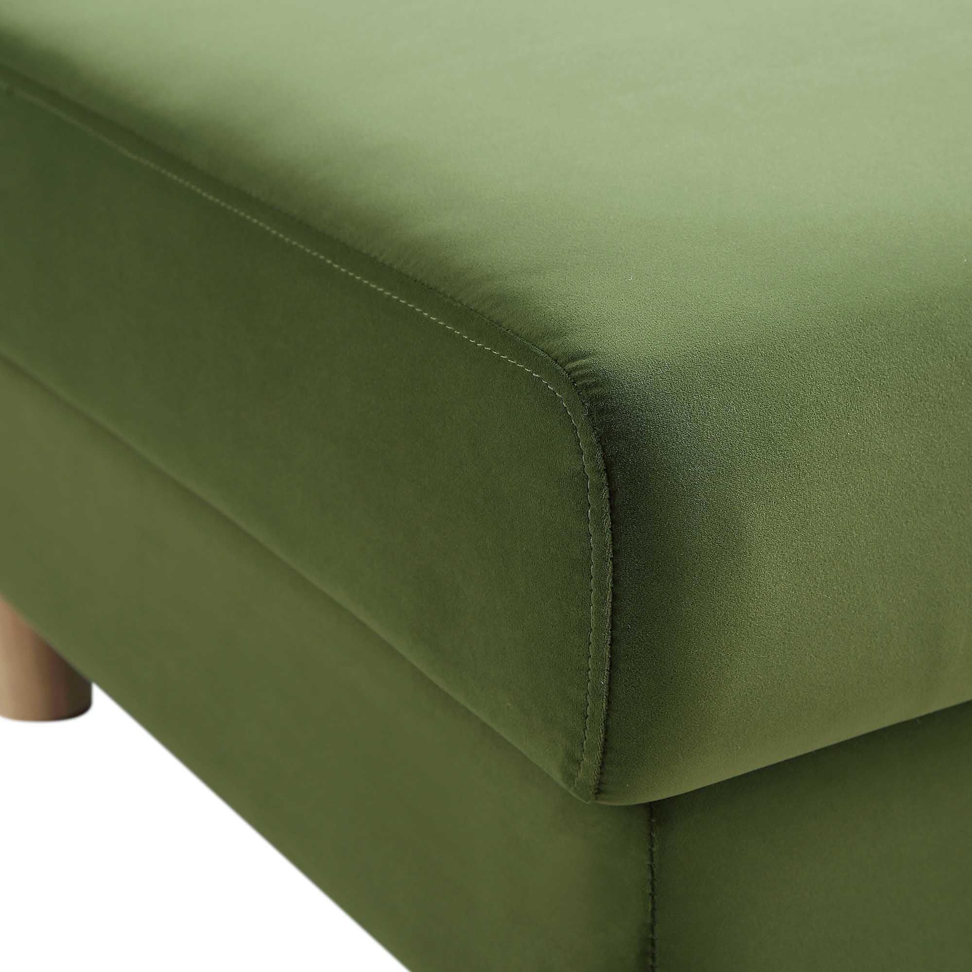 Timber Fern Green Velvet Storage Ottoman - Image 12