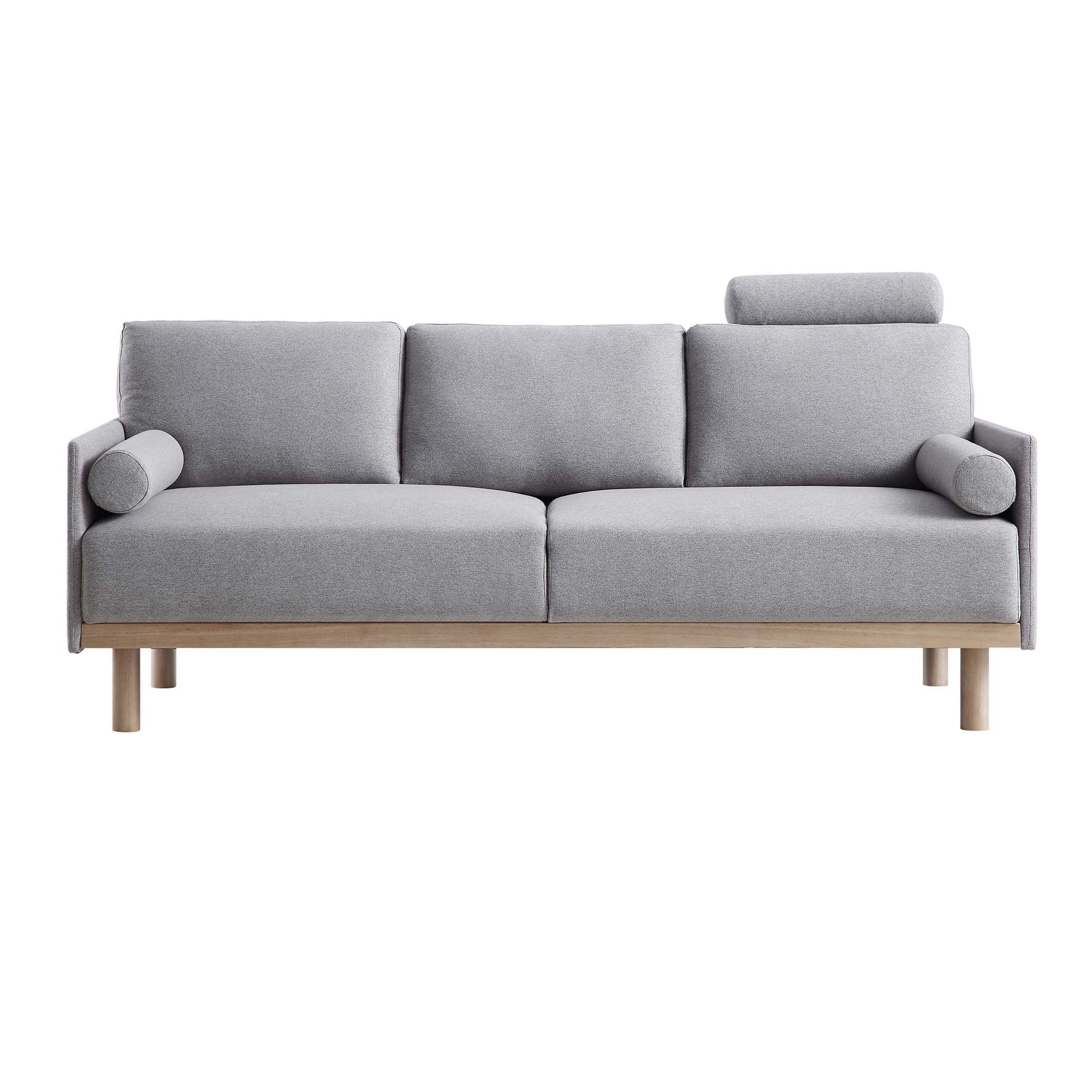 Timber Grey Marl Fabric Sofa, 3-Seater - Image 4