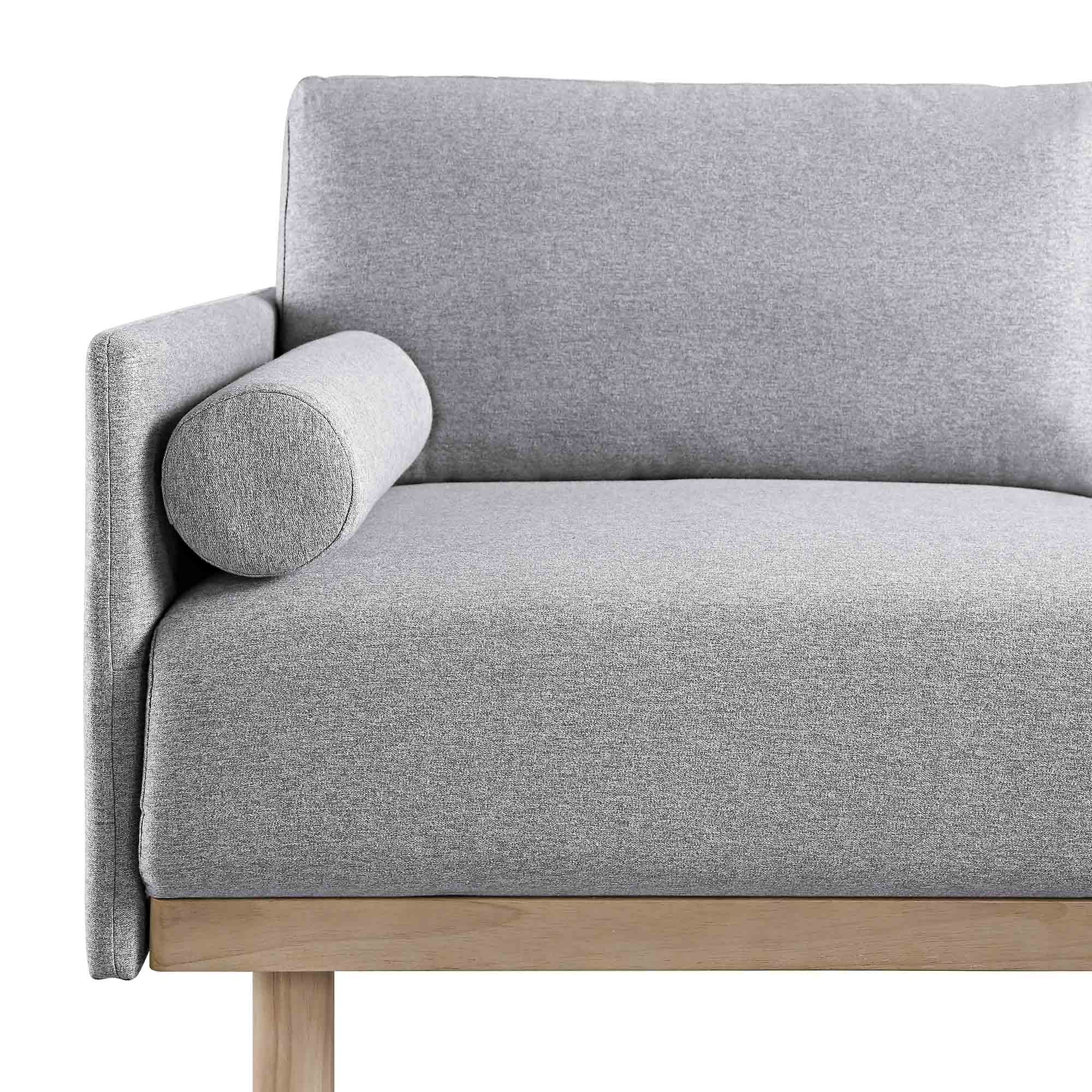 Timber Grey Marl Fabric Sofa, Large 3-Seater Chaise Sofa Right Hand Facing - Image 12