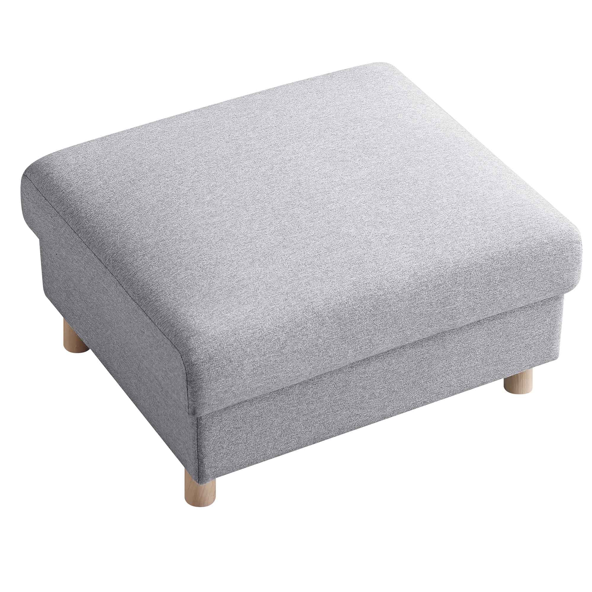 Timber Grey Marl Fabric Storage Ottoman - Image 10