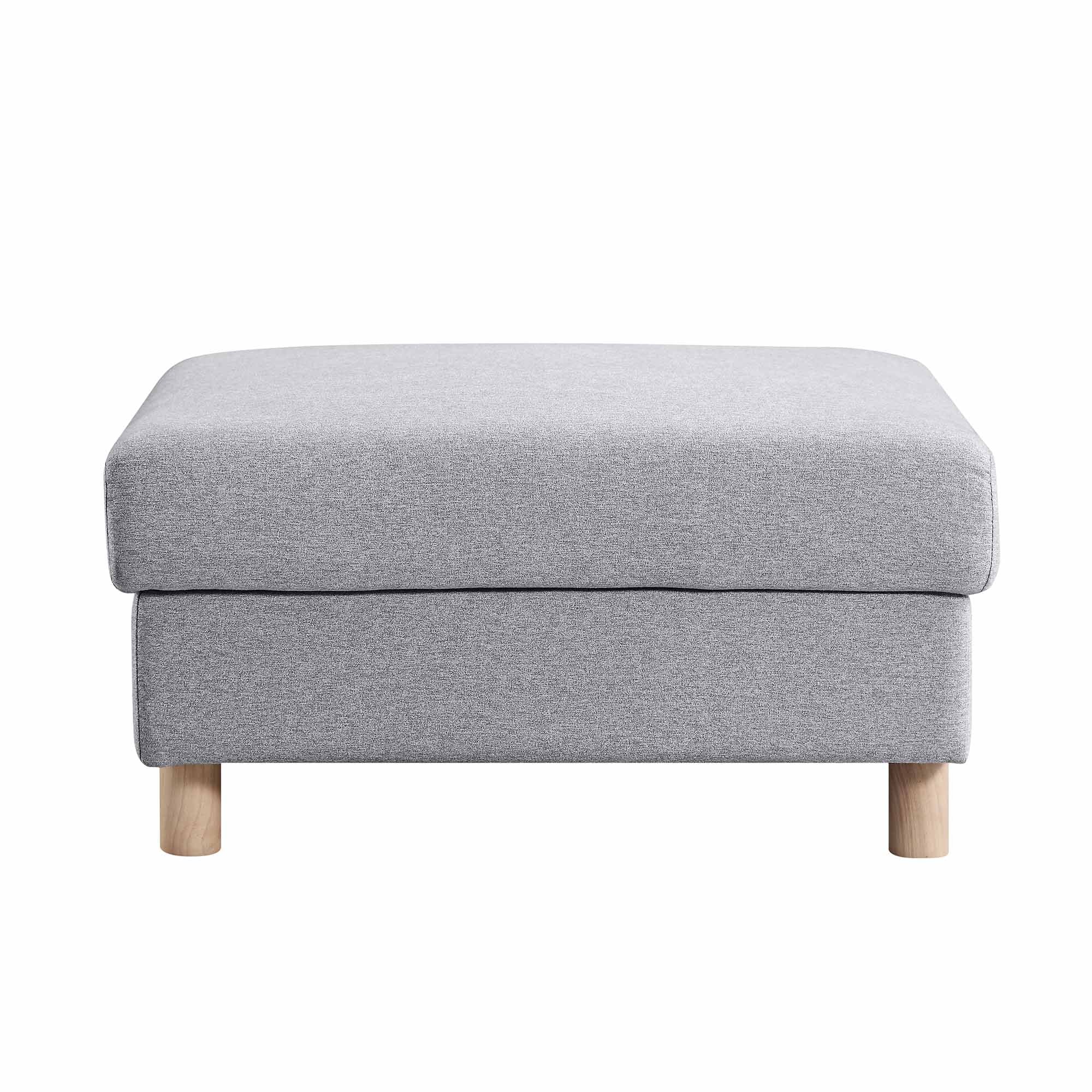 Timber Grey Marl Fabric Storage Ottoman - Image 6