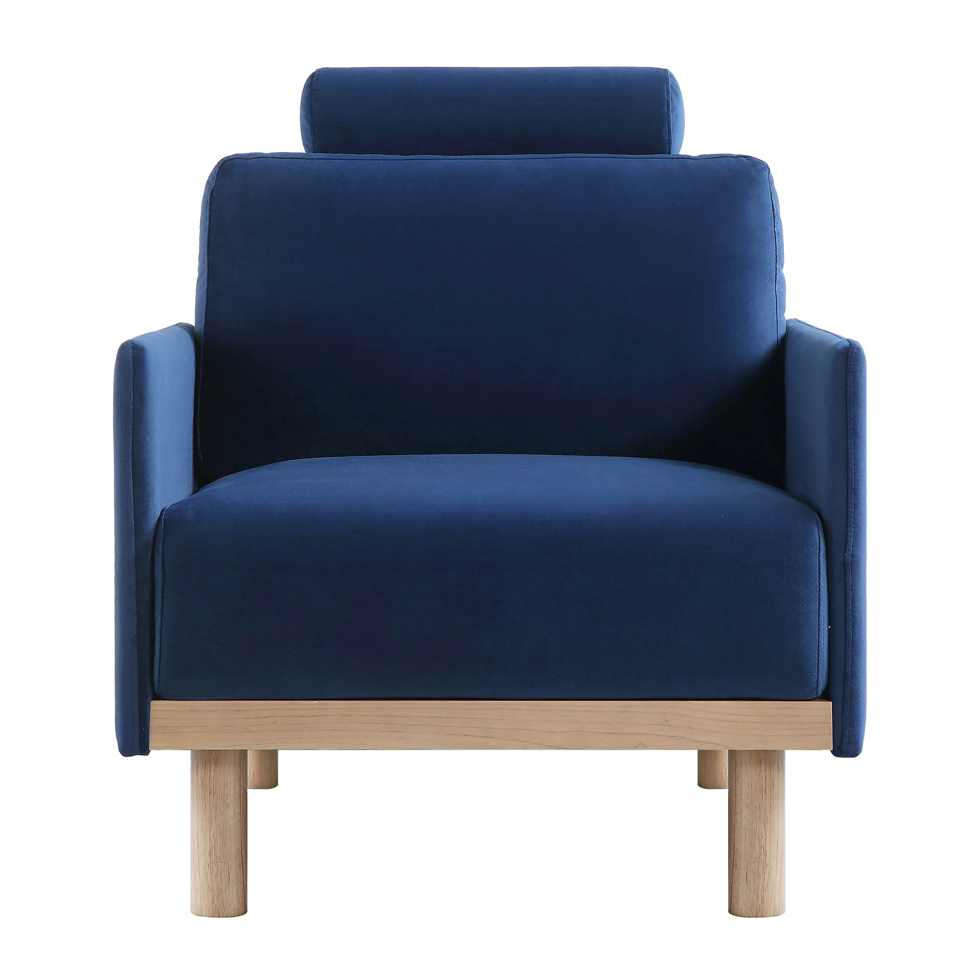 Timber Navy Blue Velvet Armchair - Image 5