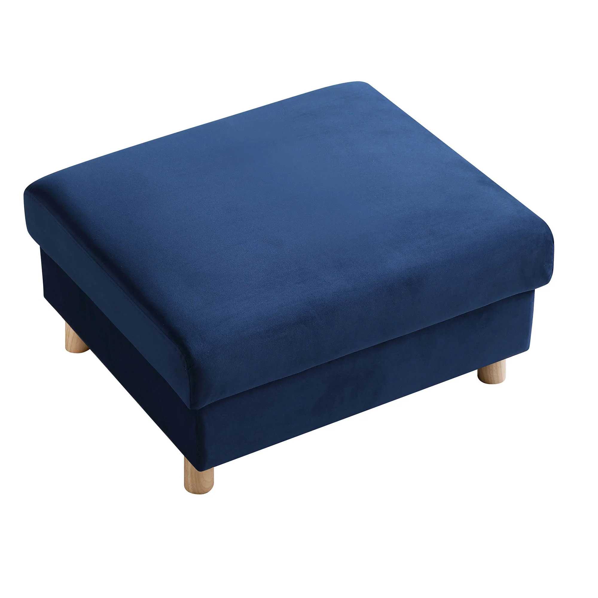 Timber Navy Blue Velvet Storage Ottoman - Image 10