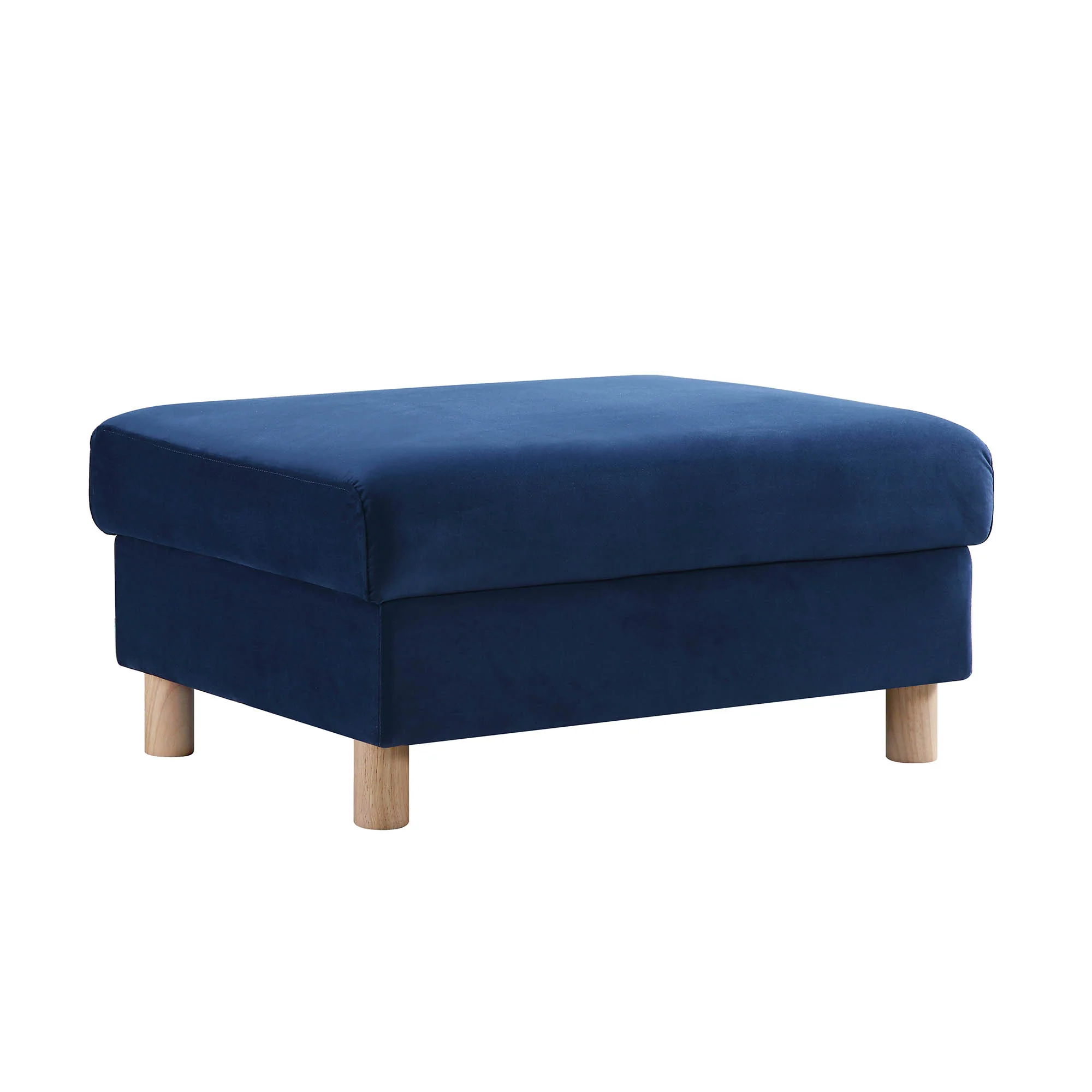 Timber Navy Blue Velvet Storage Ottoman - Image 7