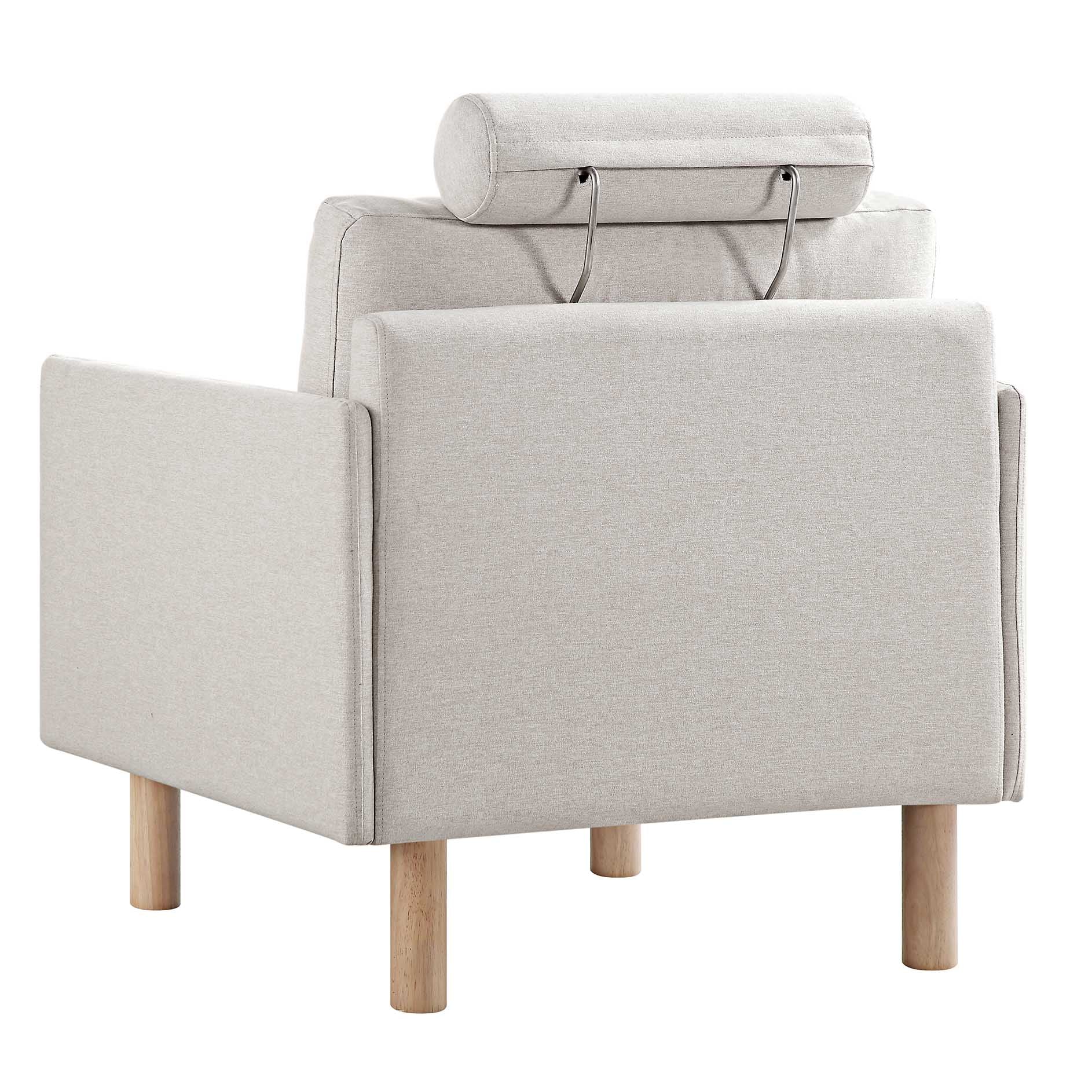 Timber Oatmeal Fabric Armchair - Image 9