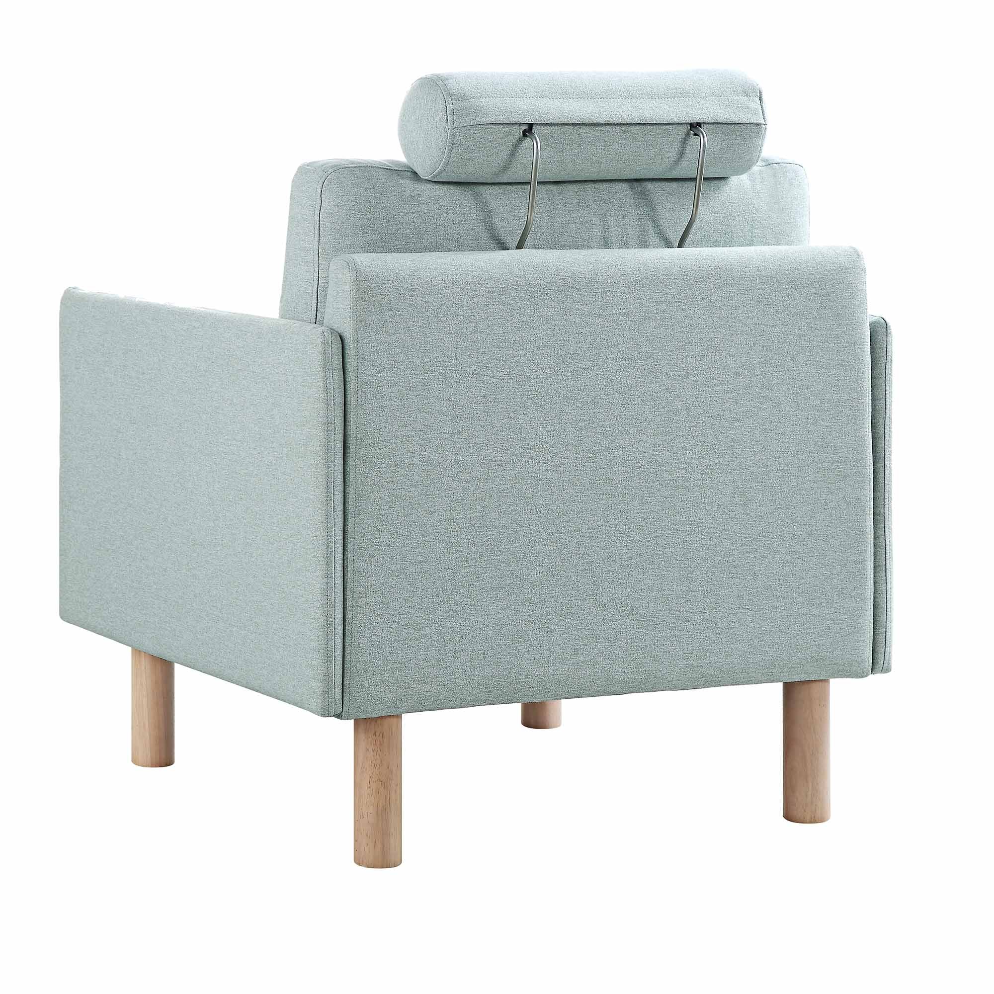 Timber Sage Green Fabric Armchair - Image 11