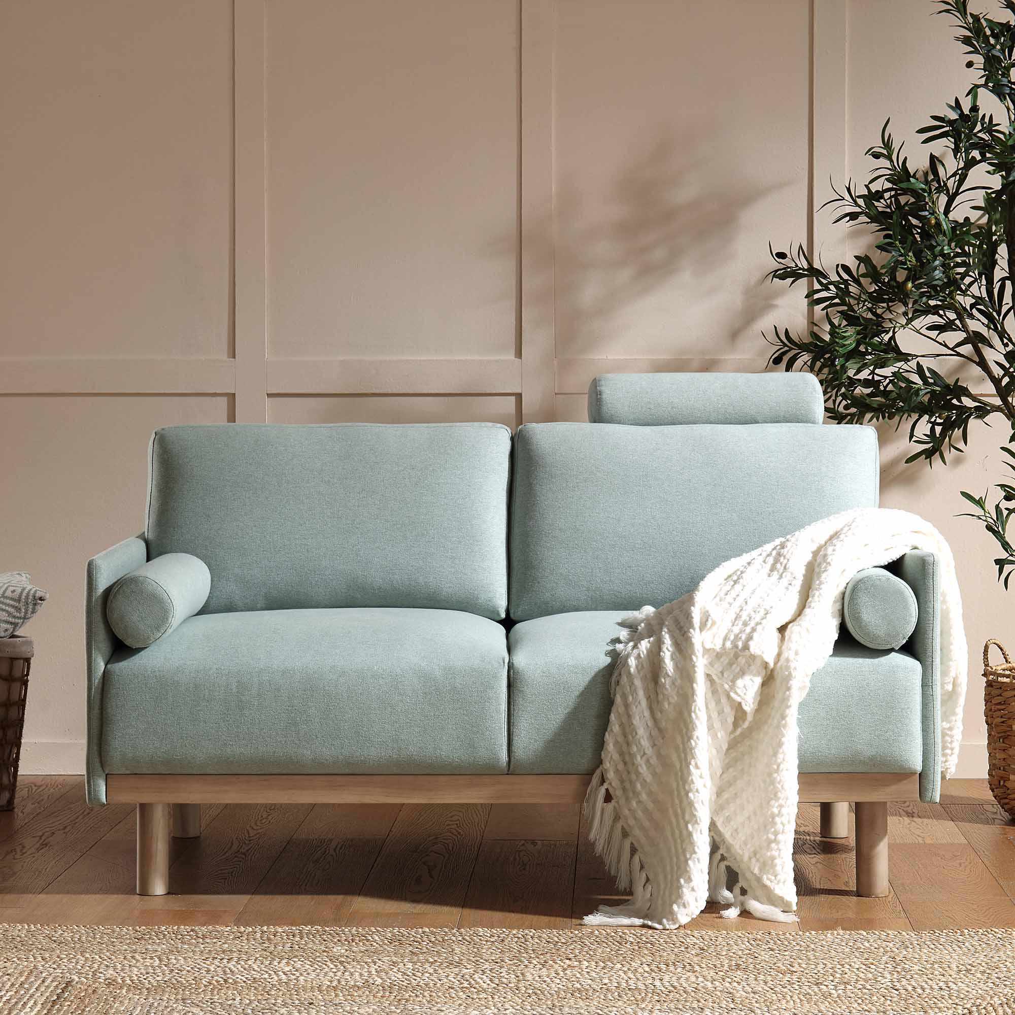 Timber Sage Green Fabric Sofa, 2-Seater - Image 2