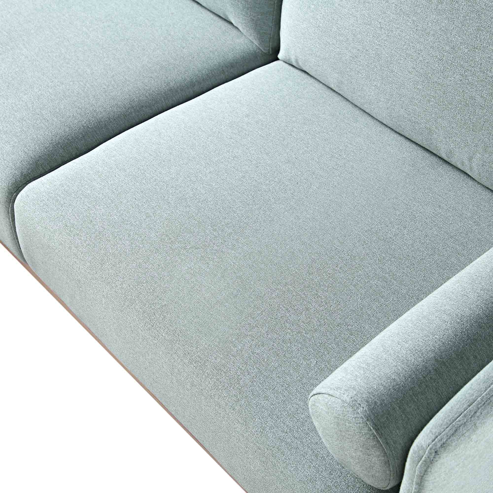 Timber Sage Green Fabric Sofa, Large 3-Seater Chaise Sofa Left Hand Facing - Image 14