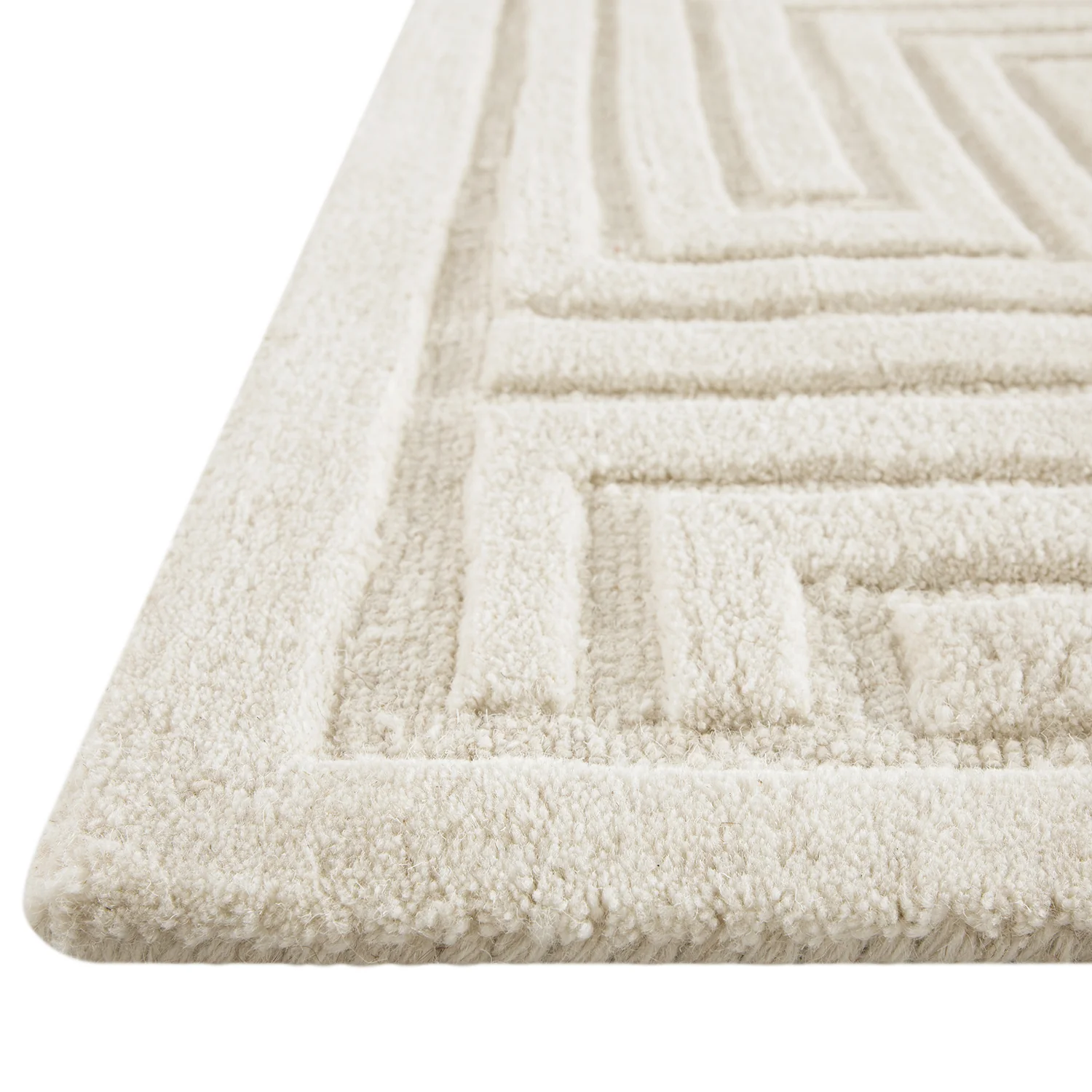 Treviso Ivory Hand Tufted Wool Rug - Image 5