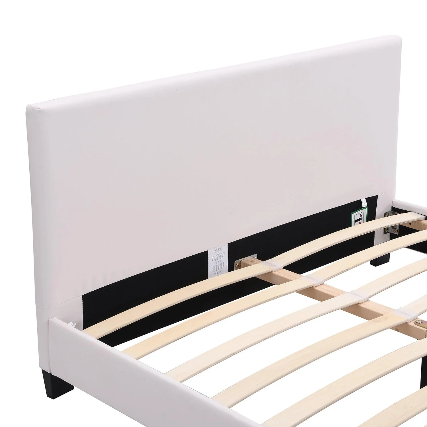 URSA White PU Leather Bed Frame with LED on Footend - Image 7