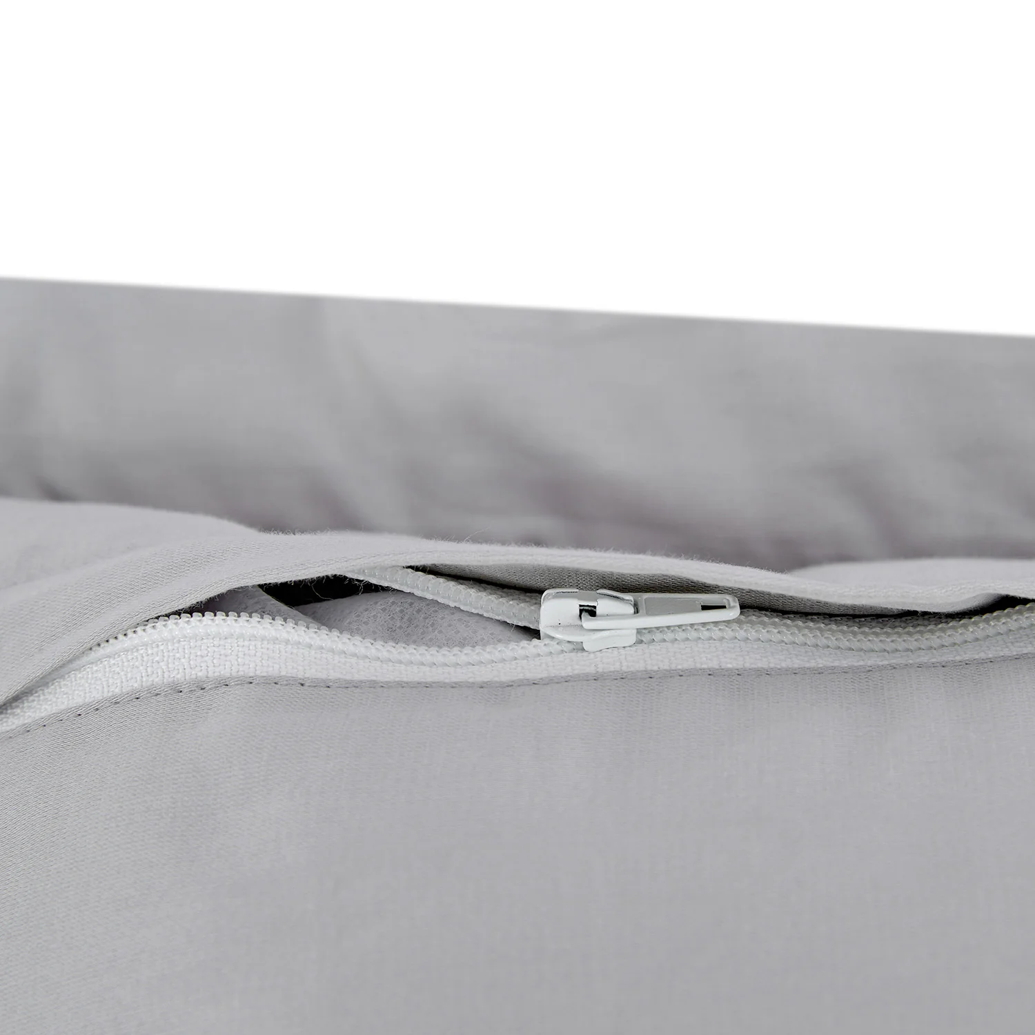 Valentina Grey Floral Embroidered 600 Thread Count Cotton Sateen Continental Square Pillowcases - Pair - Image 5
