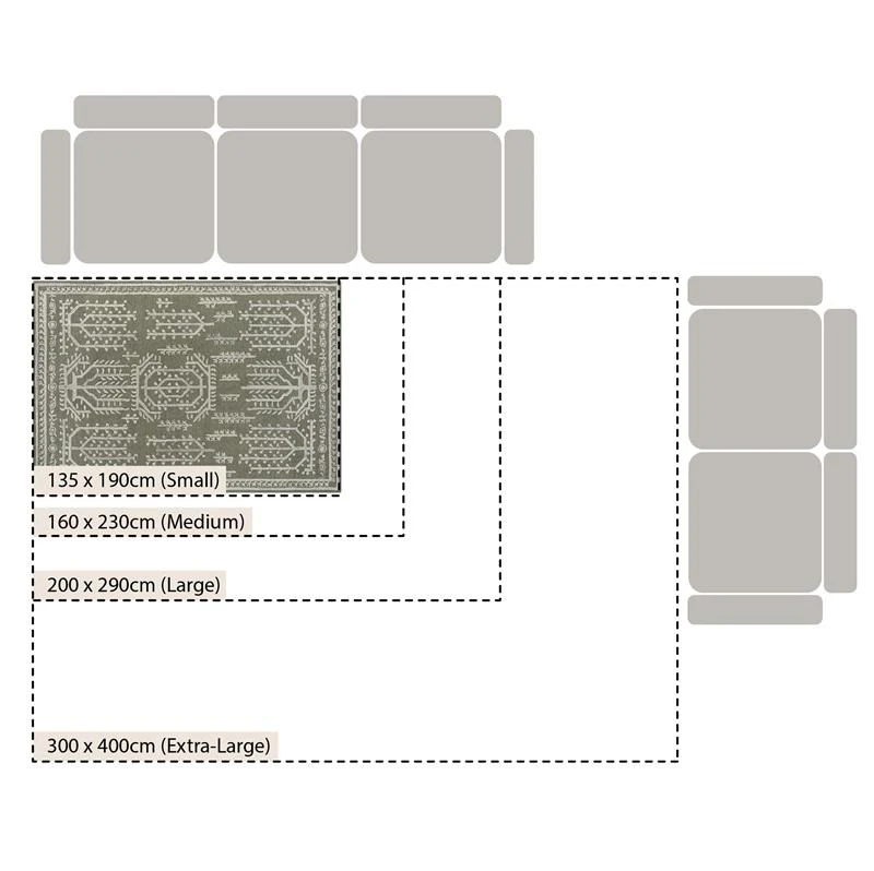 Varanasi Green Traditional Hand Tufted Wool Rug - Image 3