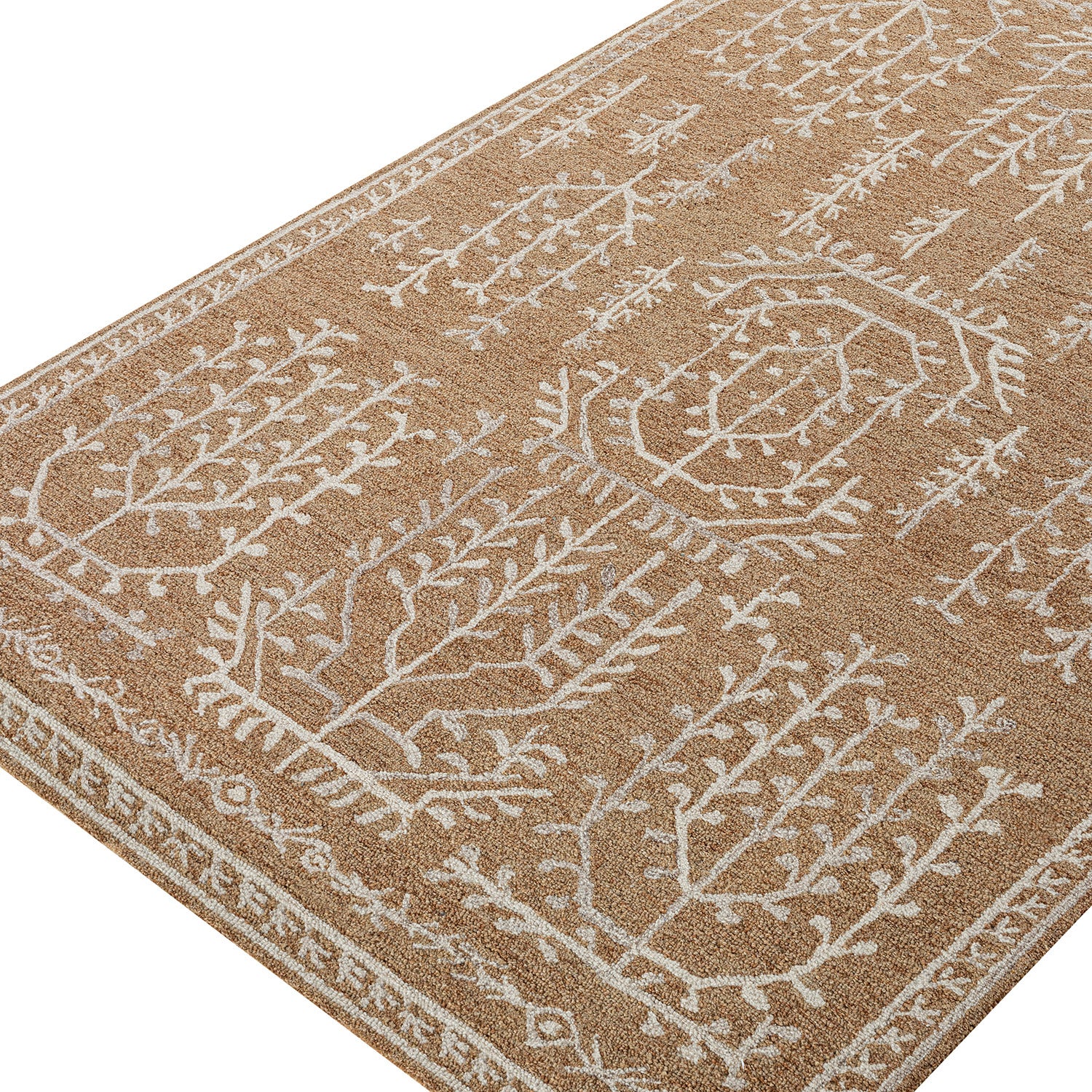 Varanasi Rust Traditional Hand Tufted Wool Rug - Image 2