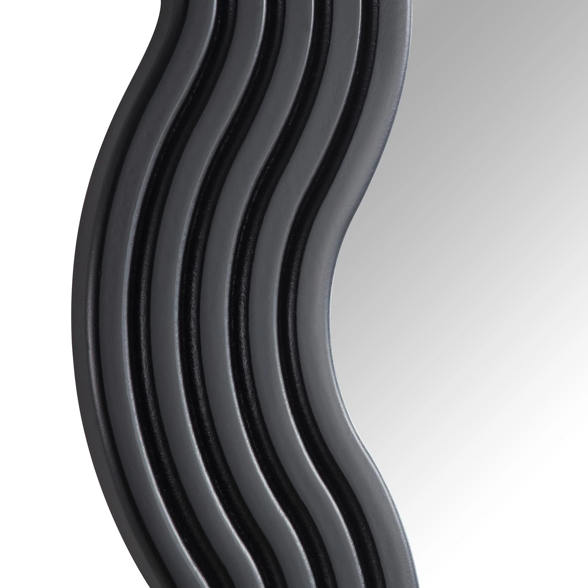 Venus Full Length Wave Mirror 180 x 100 cm, Black - Image 8