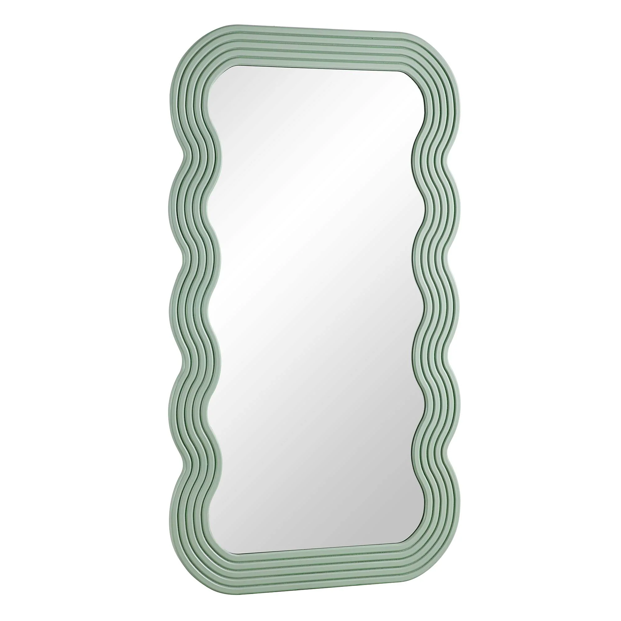 Venus Full Length Wave Mirror 180 x 100 cm, Sage Green - Image 4