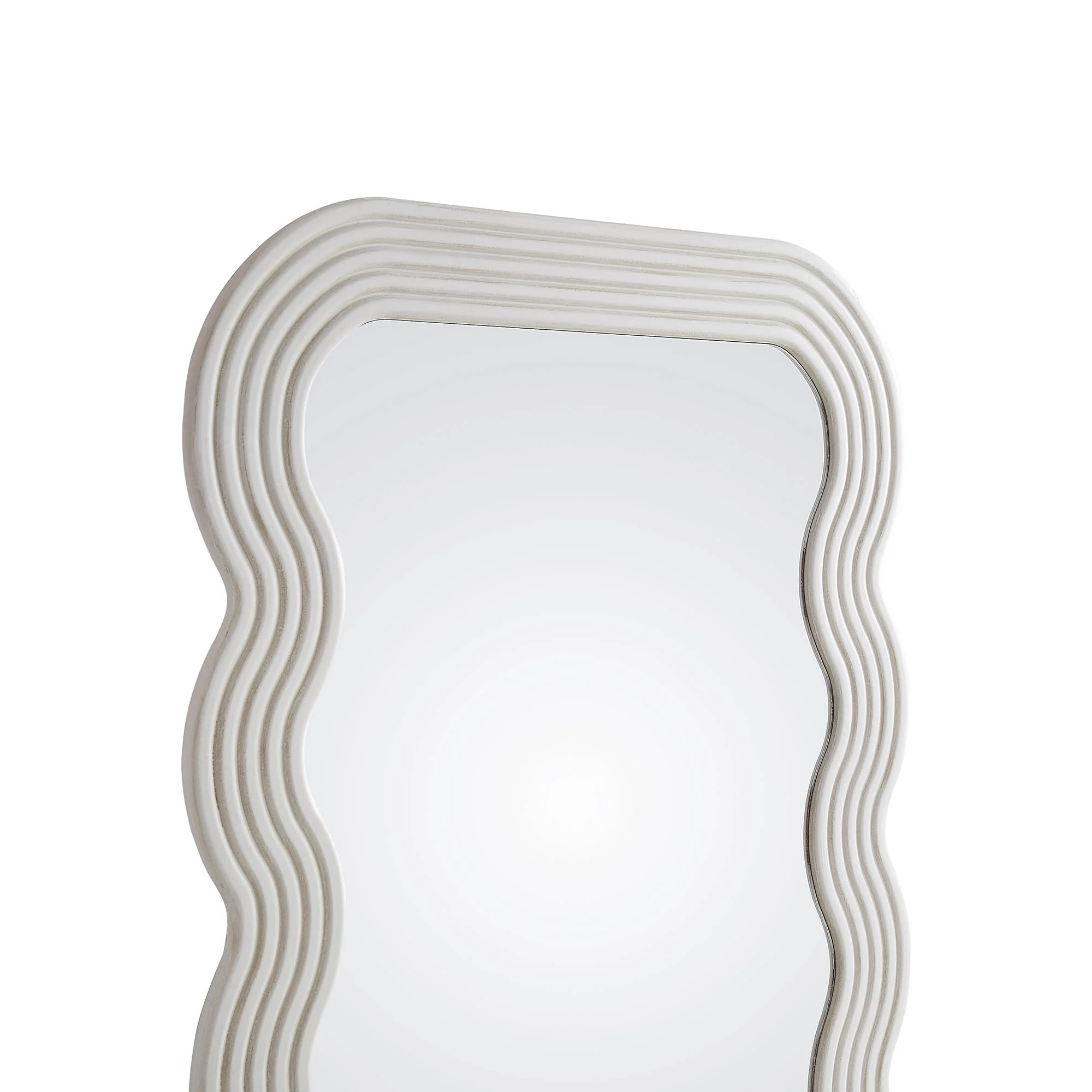 Venus Full Length Wave Mirror 180 x 100 cm, Washed White - Image 6