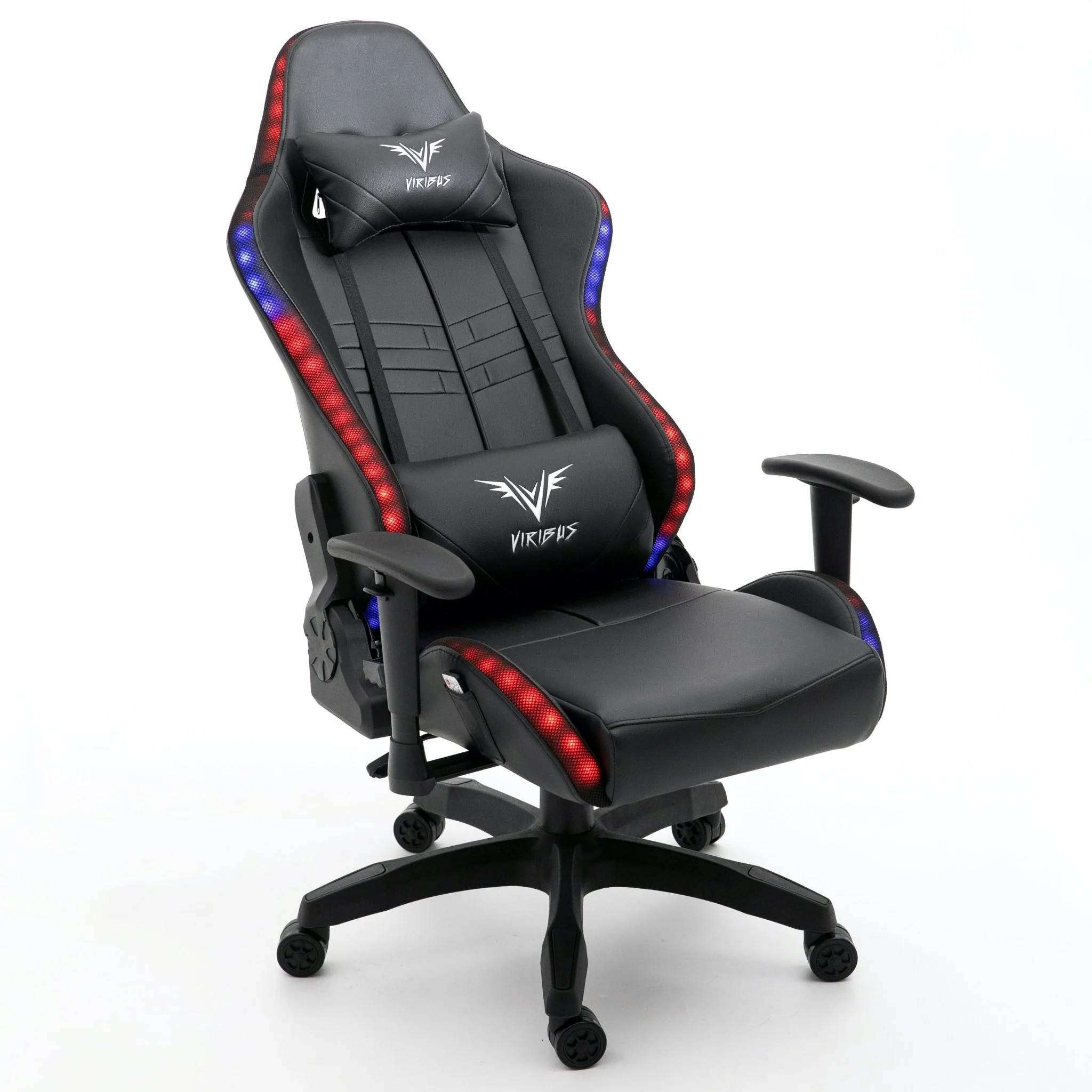 VIRIBUS X1 Office Gaming Chair with 12-Colour LED Light, Black - Image 8