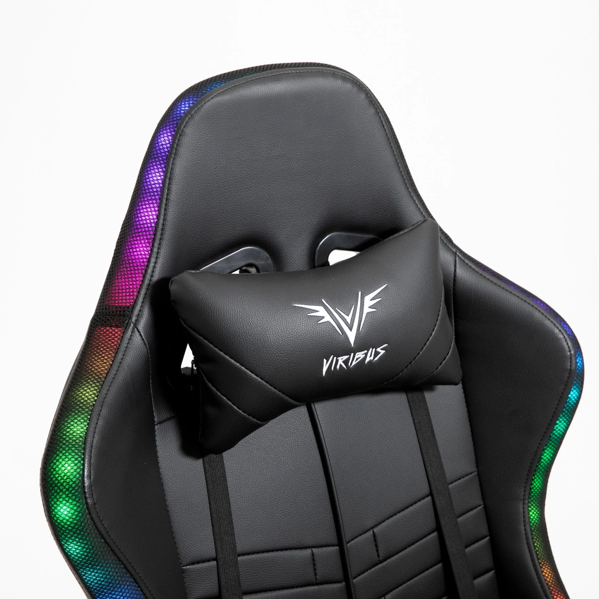 VIRIBUS X1 Office Gaming Chair with 12-Colour LED Light, Black - Image 9