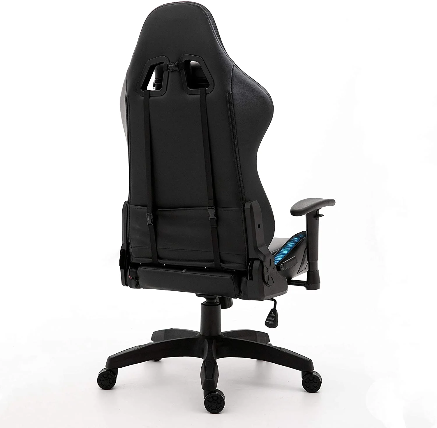 VIRIBUS X1 Office Gaming Chair with 12-Colour LED Lights, Black and Grey - Image 6