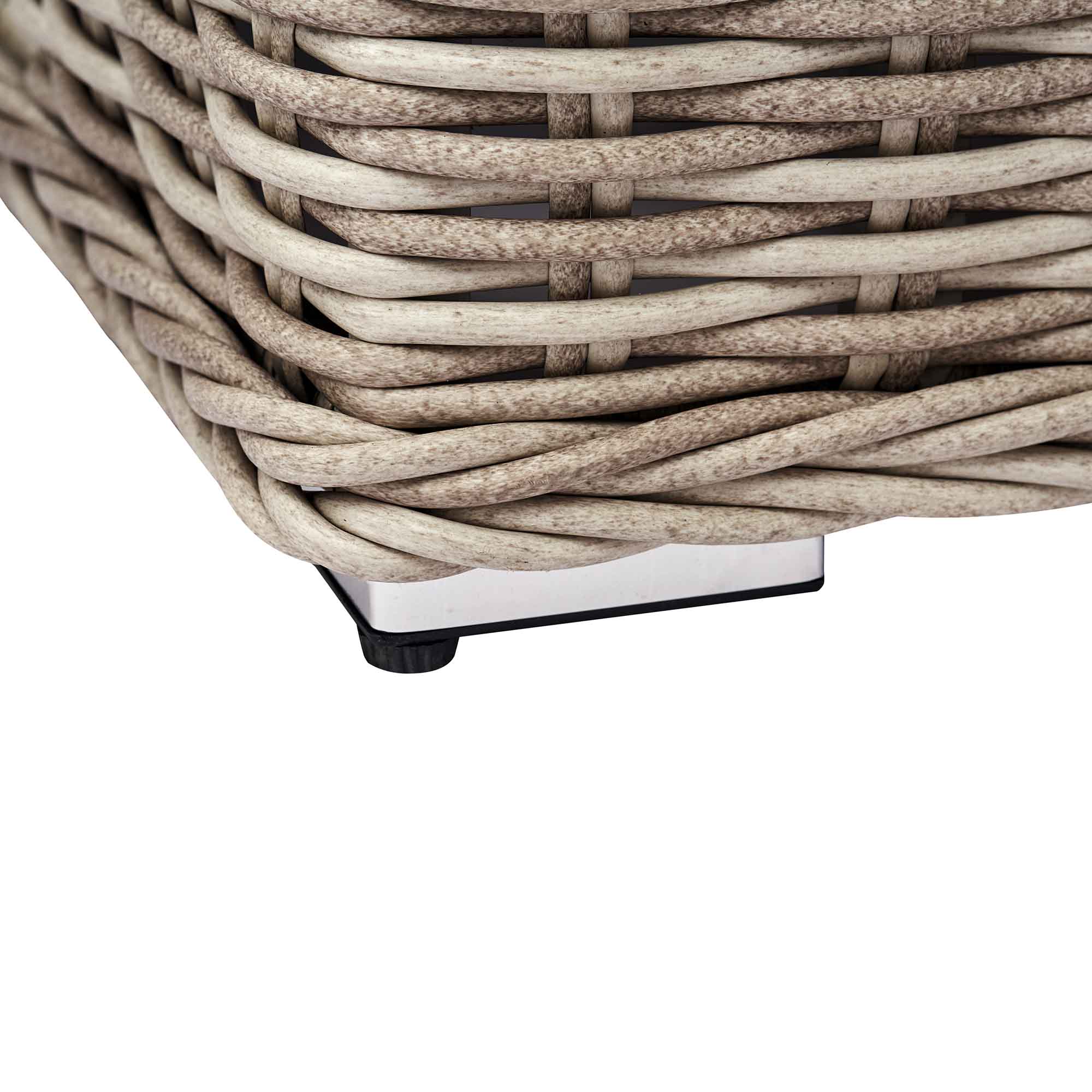 Bellagio Round Wicker Outdoor 1-Seater Sofa, Natural - Image 7
