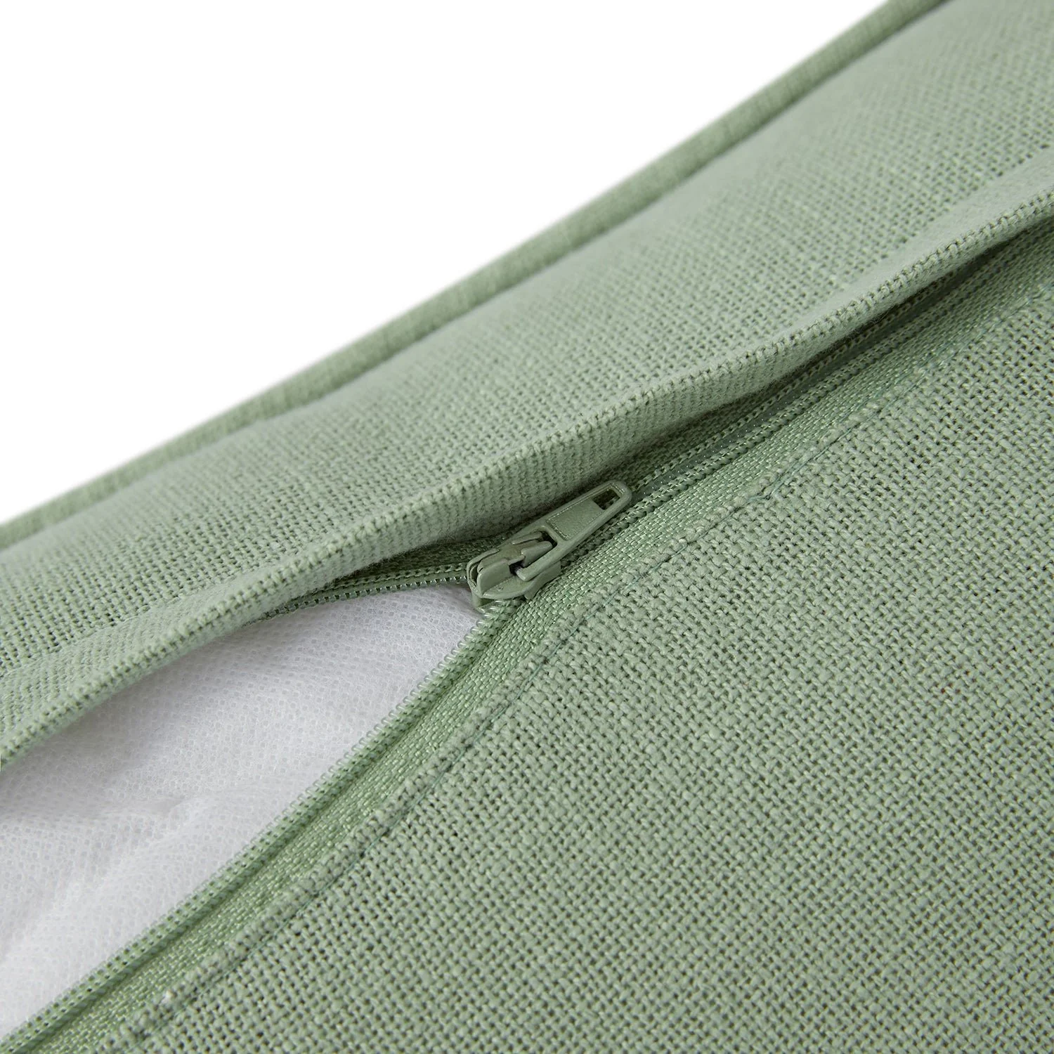 Willow Sage Green Botanic Haven Embroidered Rectangular Cushion - Image 4