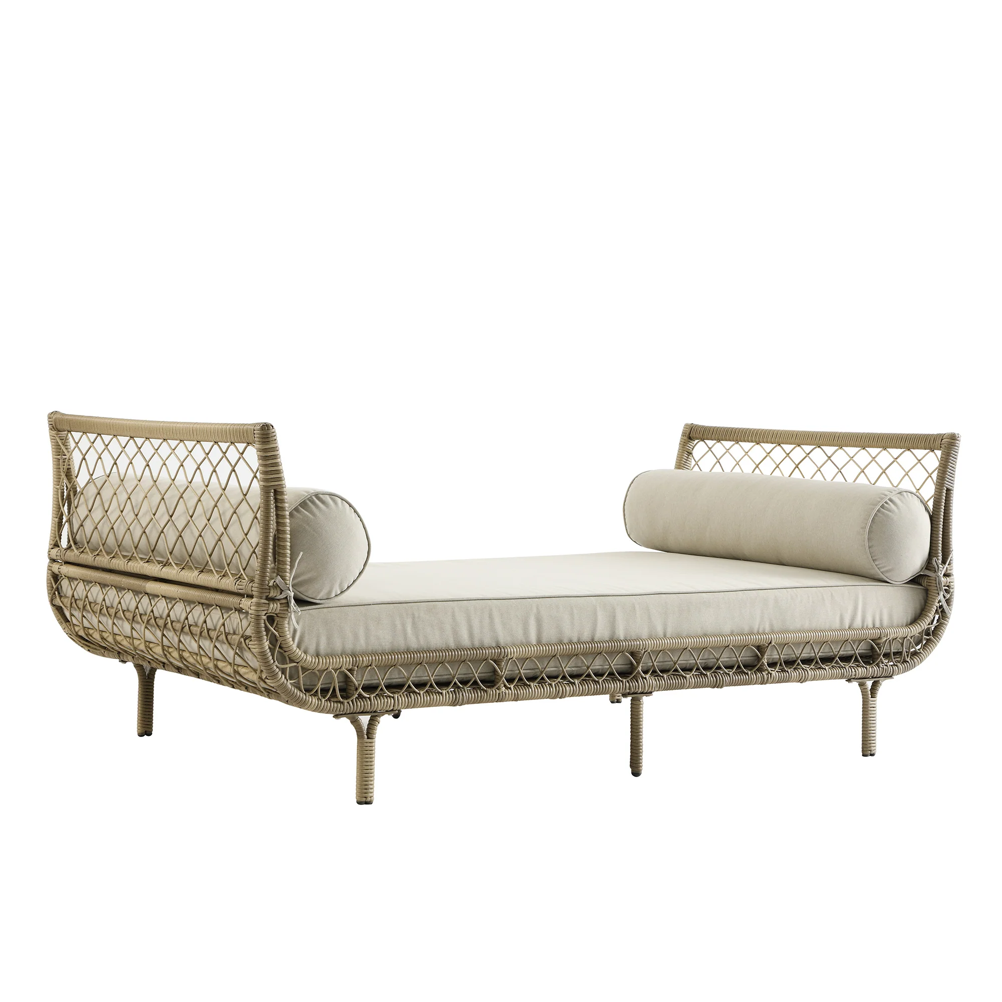 Willowbrook Lattice Weave Rattan Daybed, Natural - Image 10