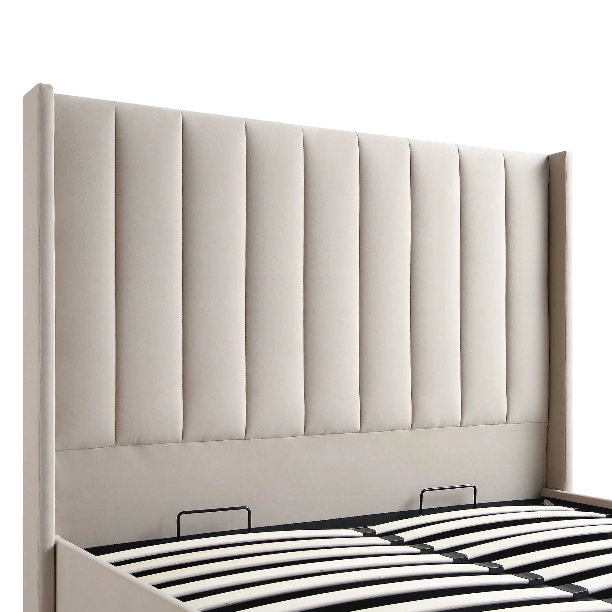 Wilton Champagne Velvet Ottoman Storage Bed - Image 11
