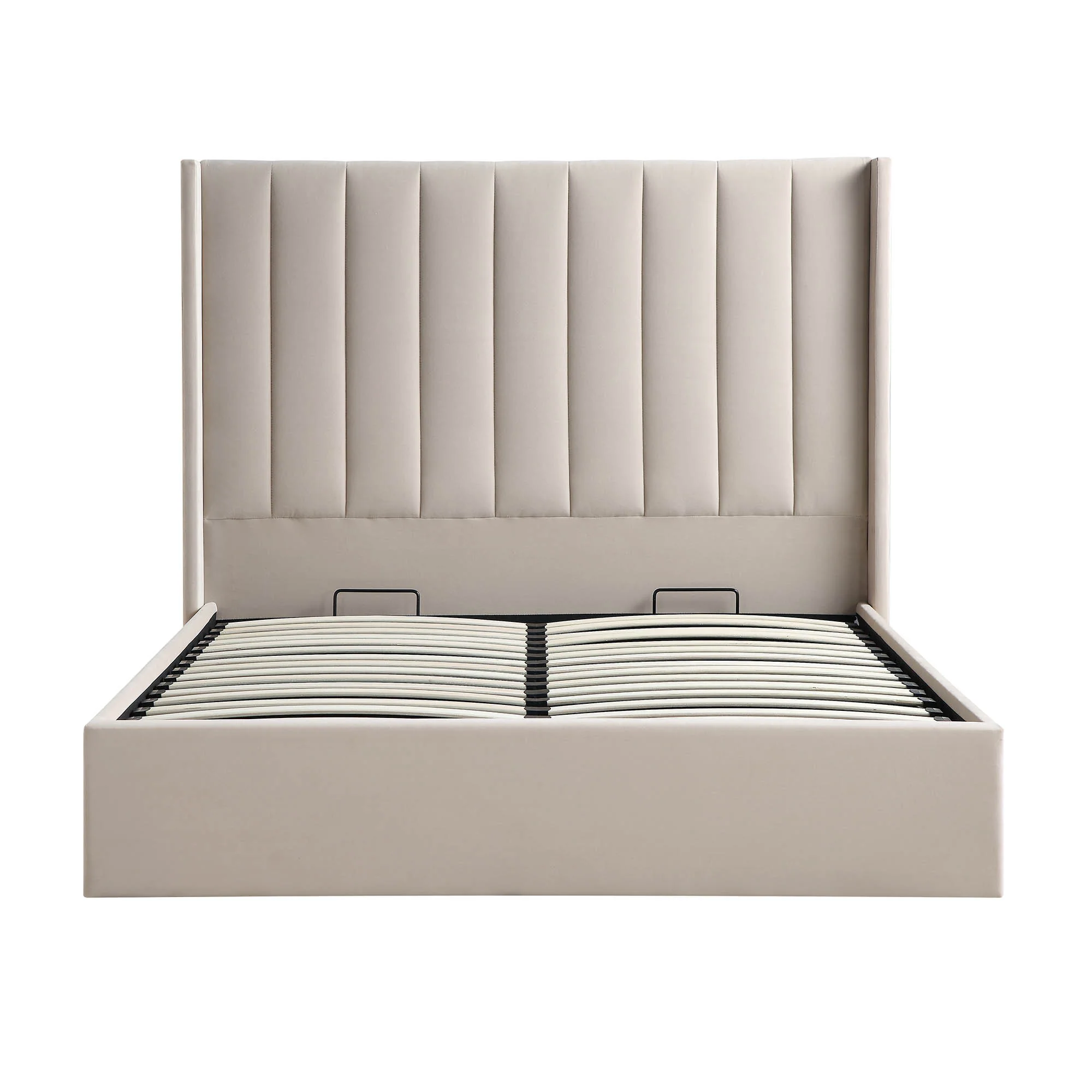 Wilton Champagne Velvet Ottoman Storage Bed - Image 5