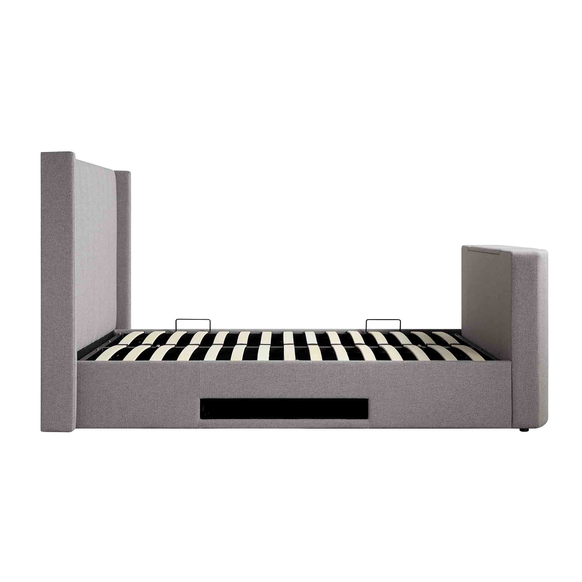 Wilton Grey Fabric Ottoman TV Bed - Image 13
