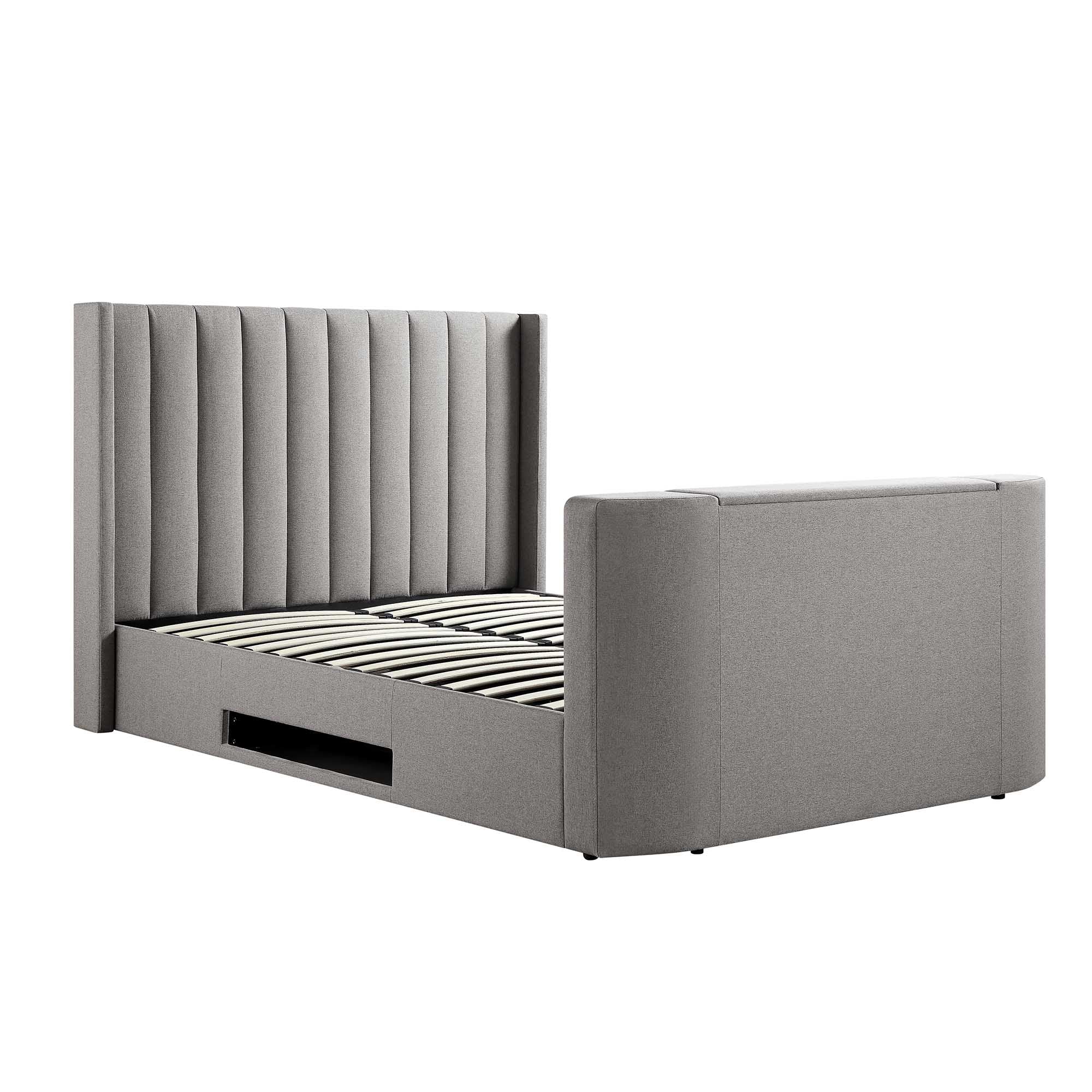 Wilton Grey Fabric Ottoman TV Bed - Image 8