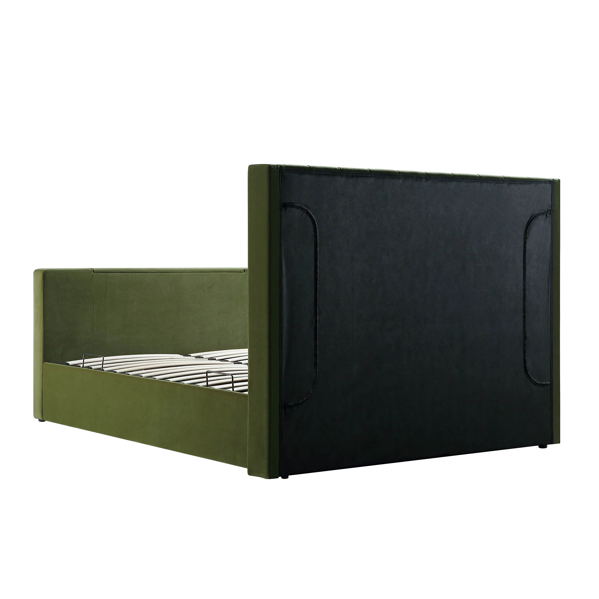 Wilton Moss Green Velvet Ottoman TV Bed - Image 12