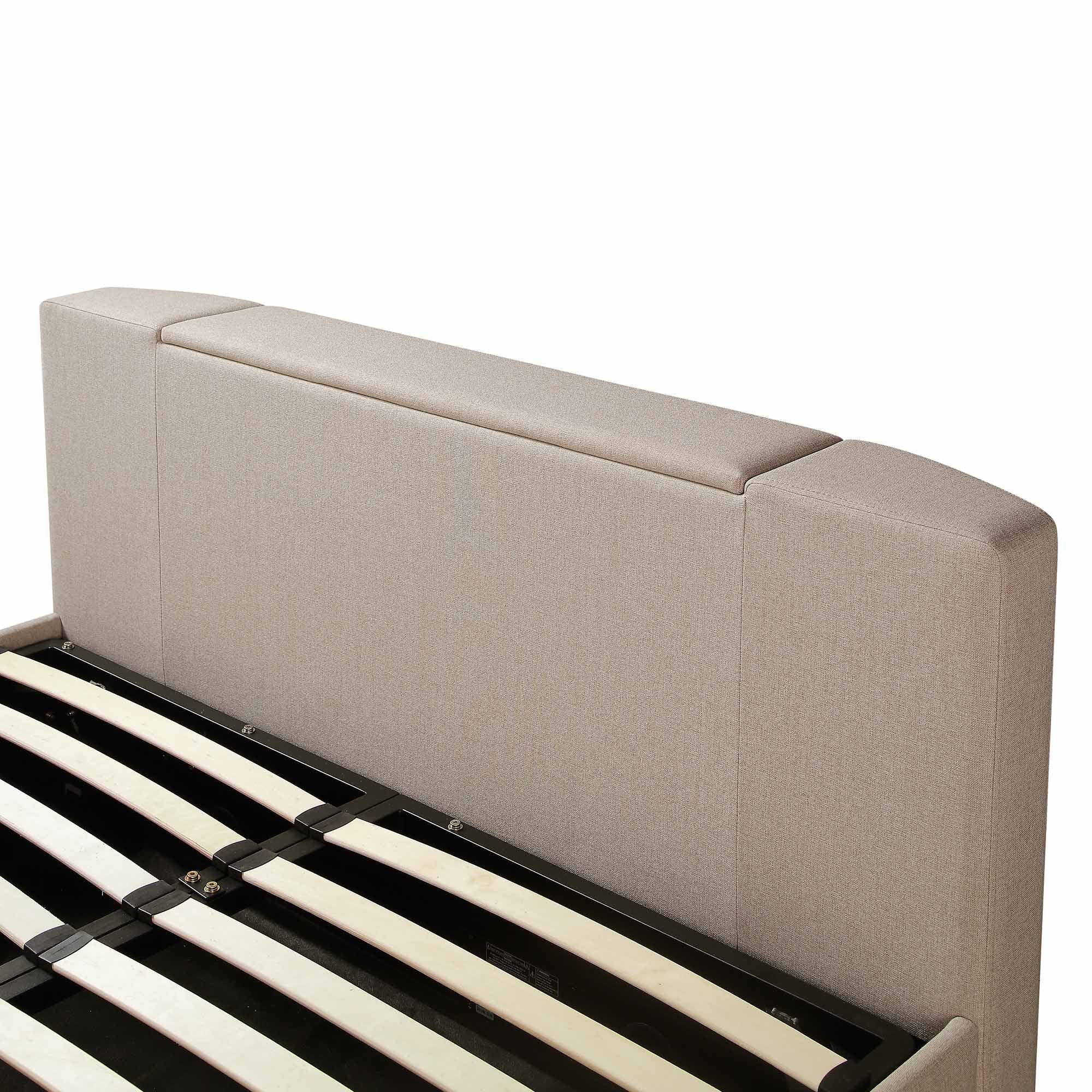 Wilton Warm Stone Fabric Ottoman TV Bed - Image 18