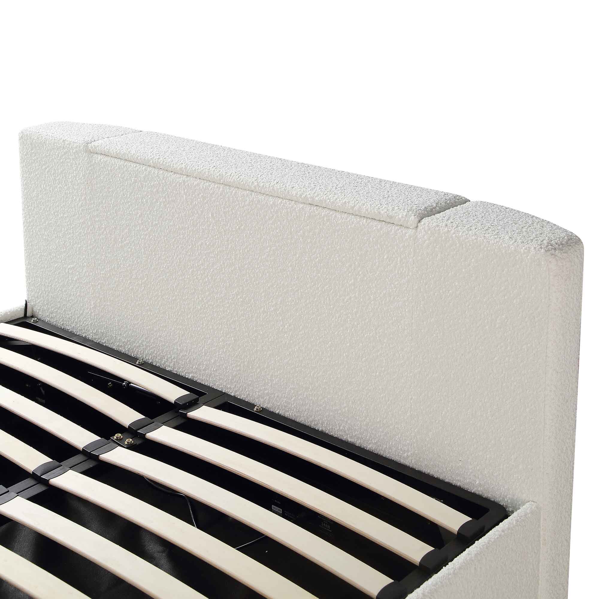 Wilton White Boucle Ottoman TV Bed - Image 17