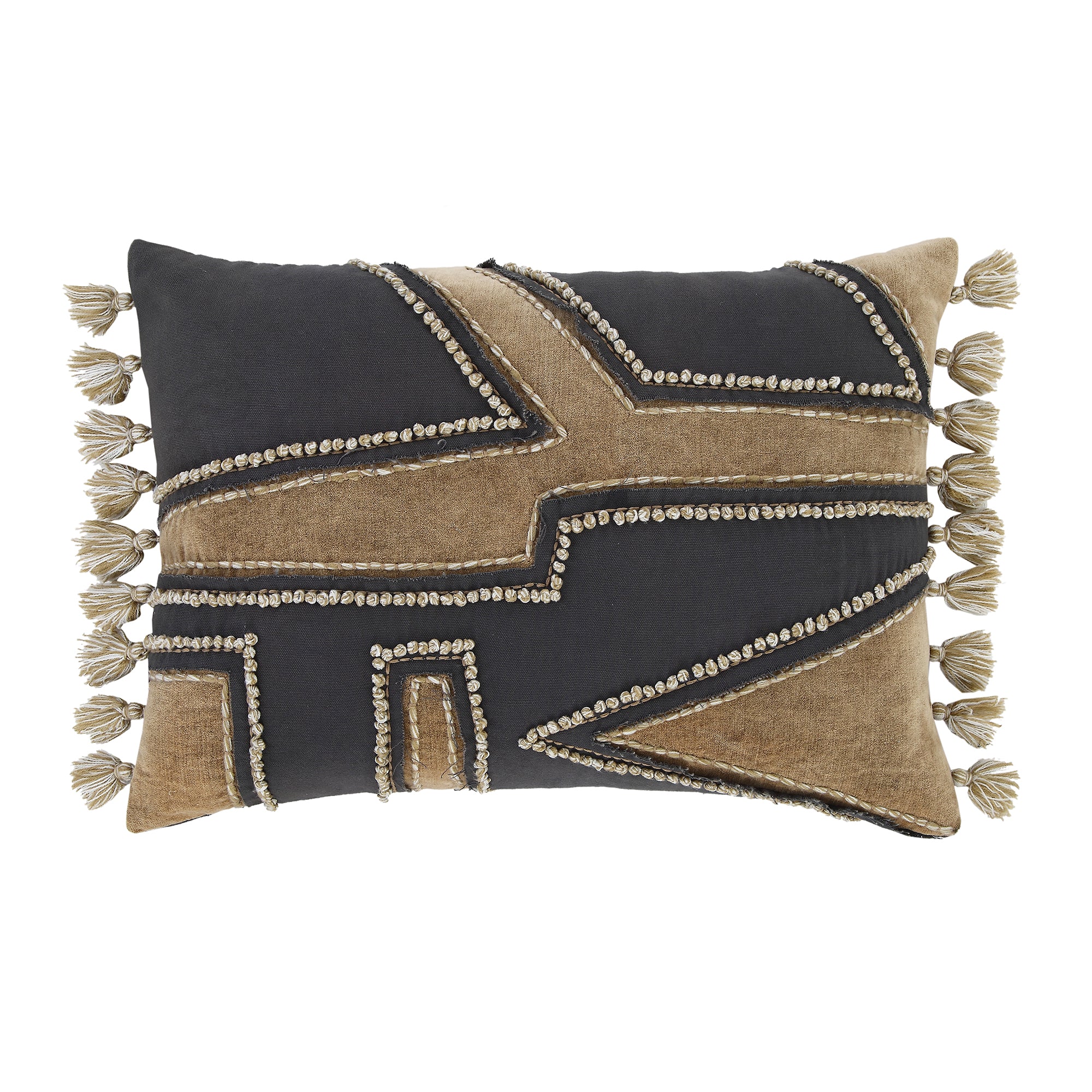 Wylder Collection Enzyme Washed Wool Tassel Cushion - Image 4