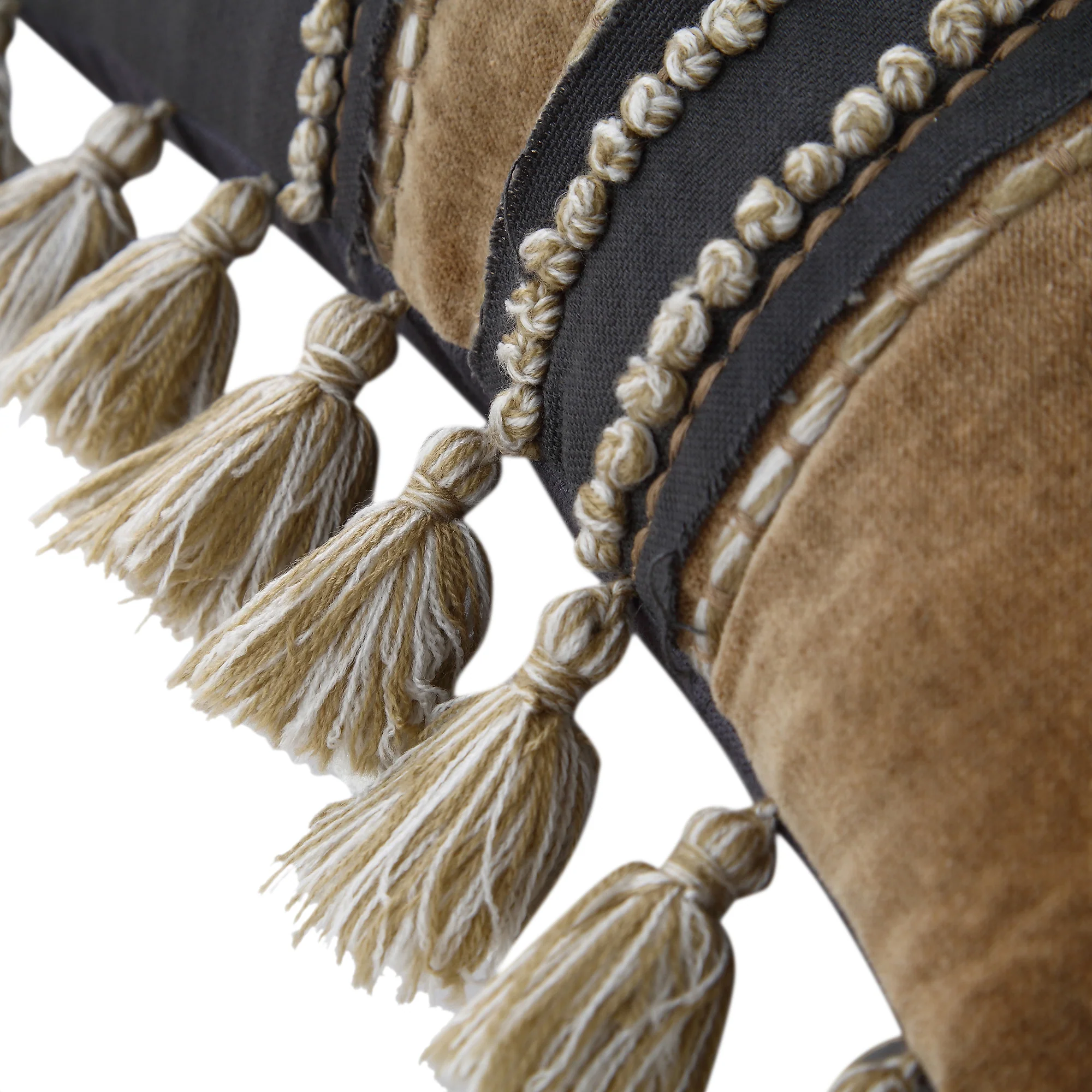 Wylder Collection Enzyme Washed Wool Tassel Cushion - Image 7