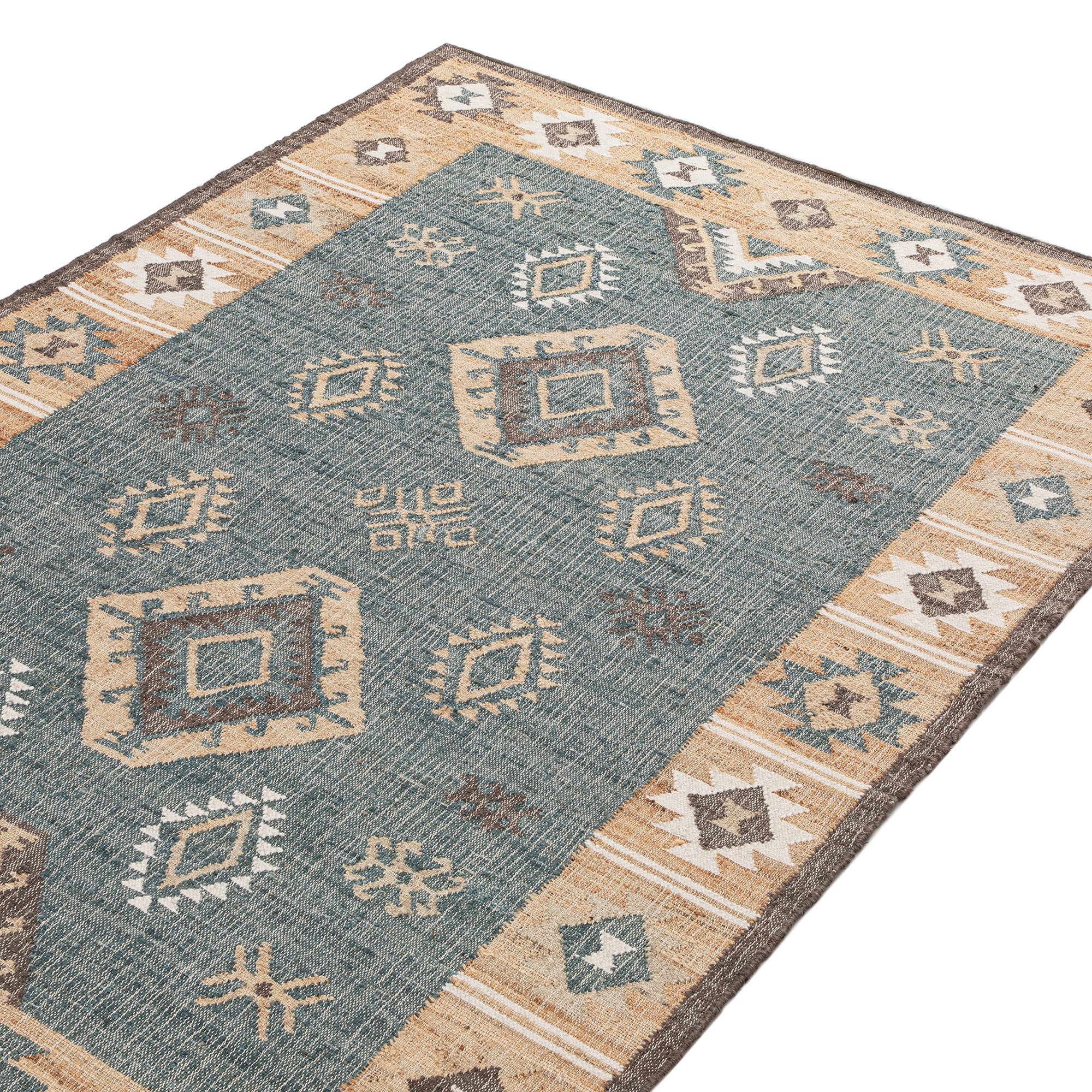 Zaida Kilim Traditional Handwoven Wool & Jute Rug - Image 3