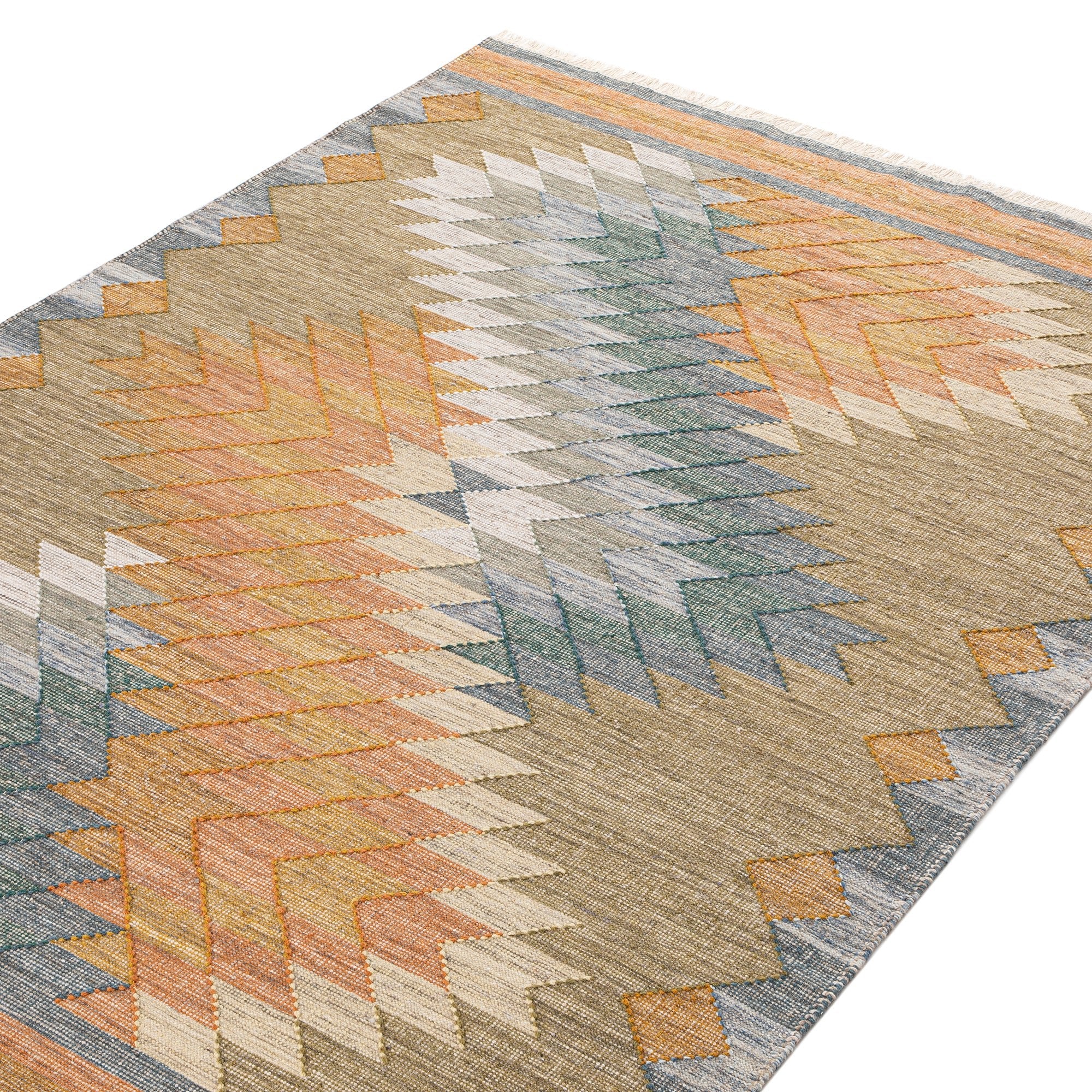 Zairya Kilim Handwoven Wool & Cotton Rug - Image 3